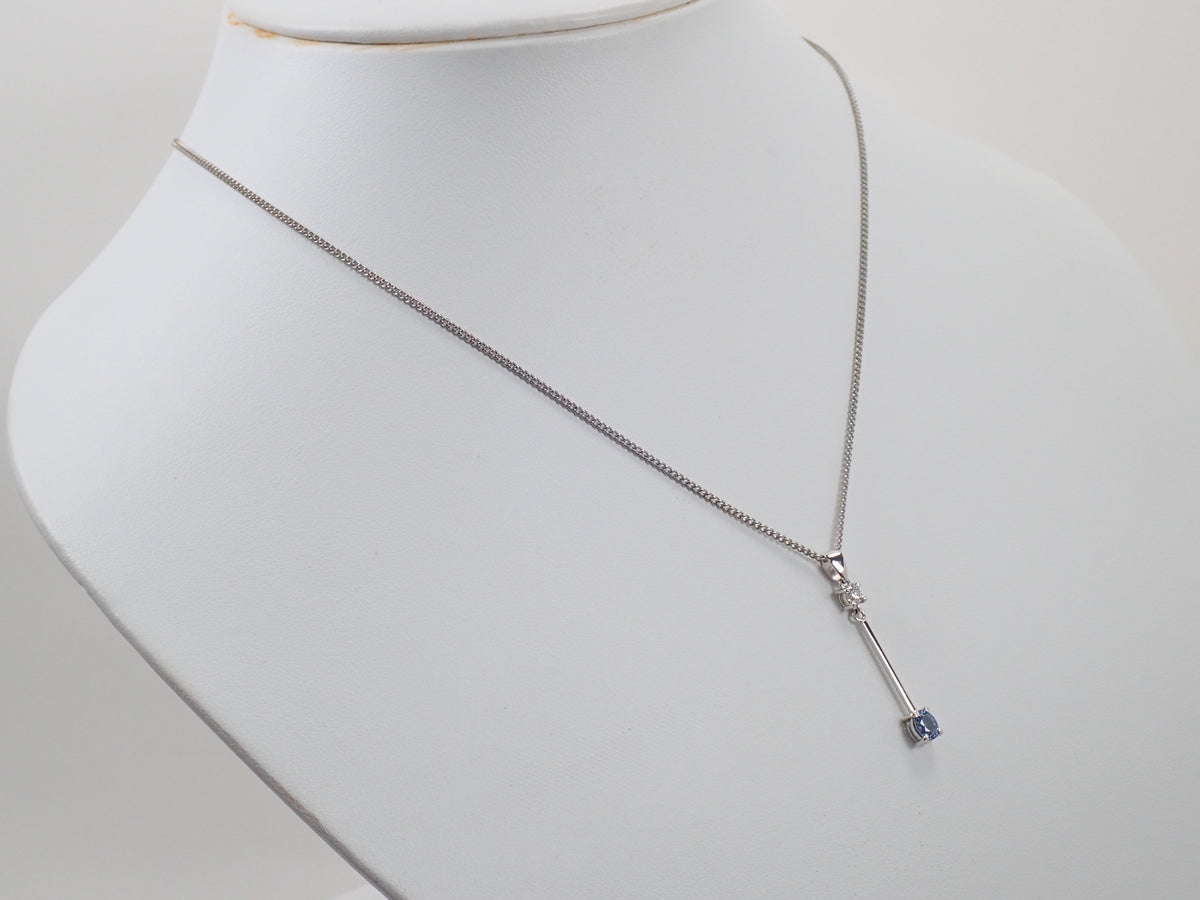 【編號 22602792】【Colori】Pt900 尖晶石 0.35ct 鑽石 0.09ct 墜飾（項鍊墜子）附鑑定書