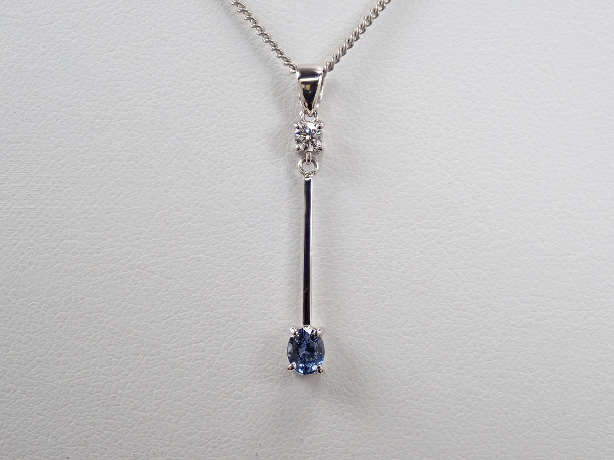 【編號 22602792】【Colori】Pt900 尖晶石 0.35ct 鑽石 0.09ct 墜飾（項鍊墜子）附鑑定書