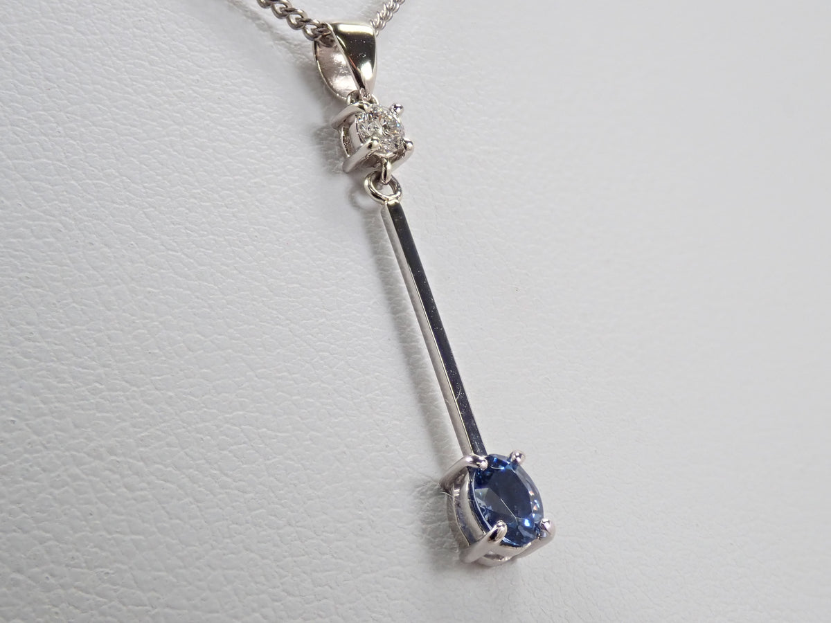 【編號 22602792】【Colori】Pt900 尖晶石 0.35ct 鑽石 0.09ct 墜飾（項鍊墜子）附鑑定書