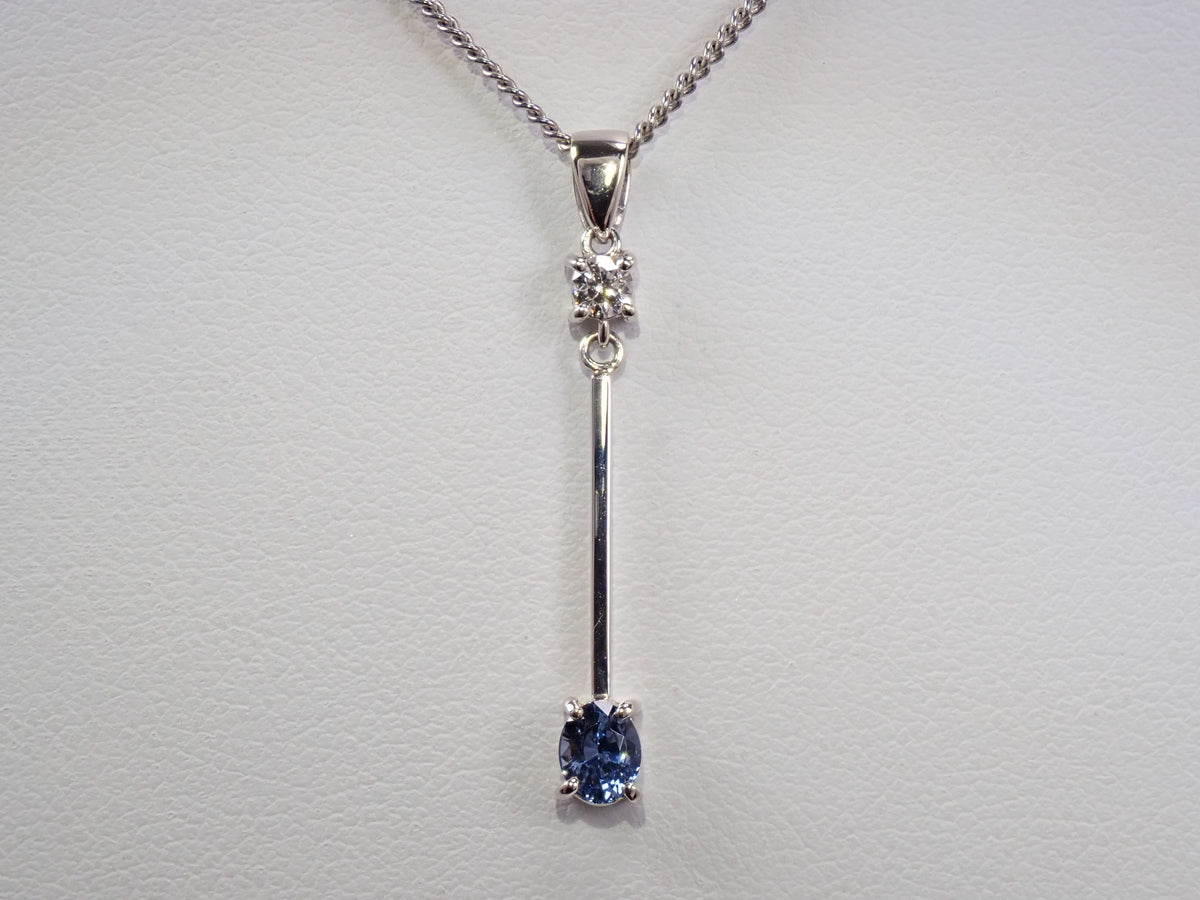 【編號 22602792】【Colori】Pt900 尖晶石 0.35ct 鑽石 0.09ct 墜飾（項鍊墜子）附鑑定書