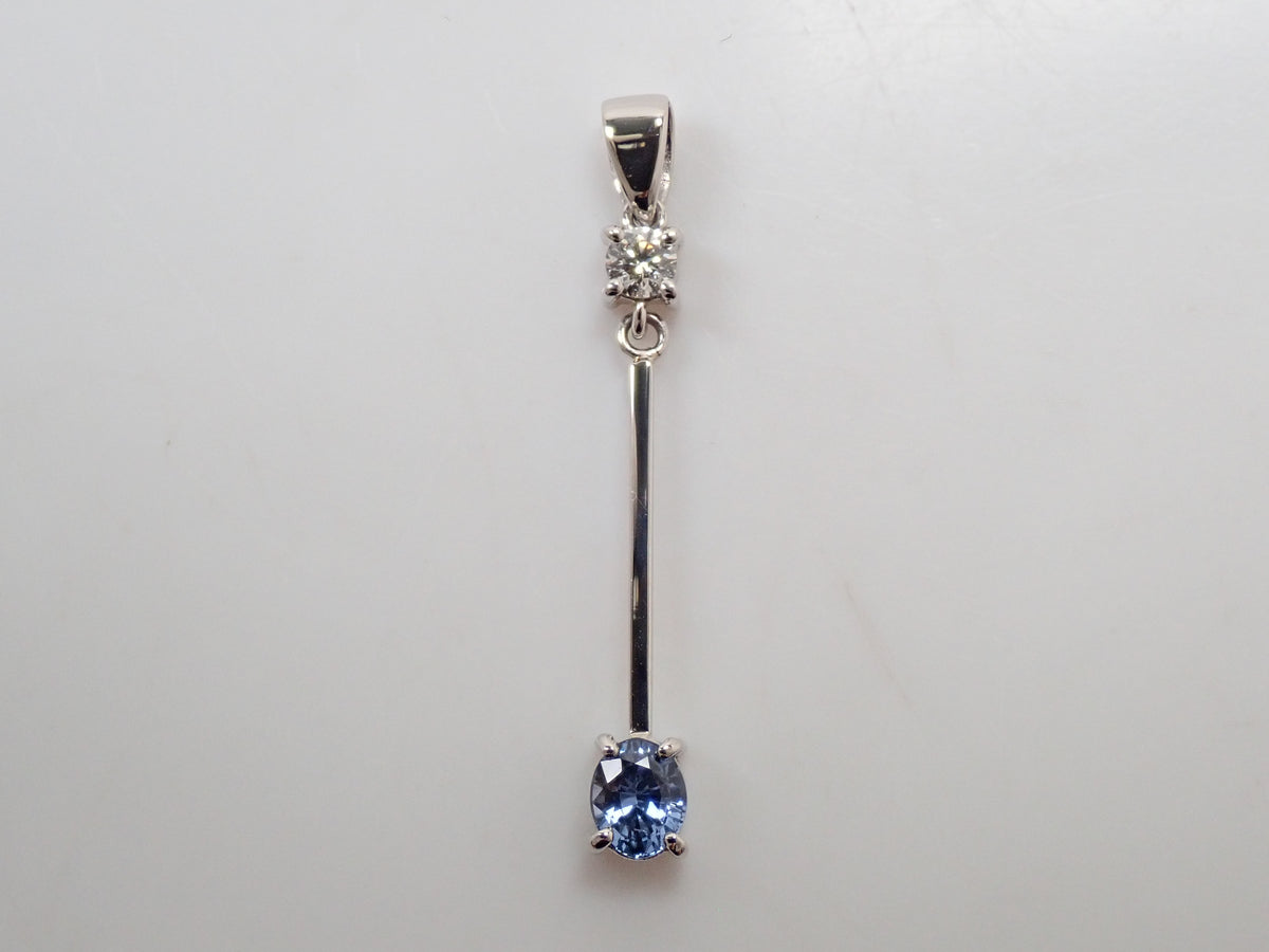 【編號 22602792】【Colori】Pt900 尖晶石 0.35ct 鑽石 0.09ct 墜飾（項鍊墜子）附鑑定書