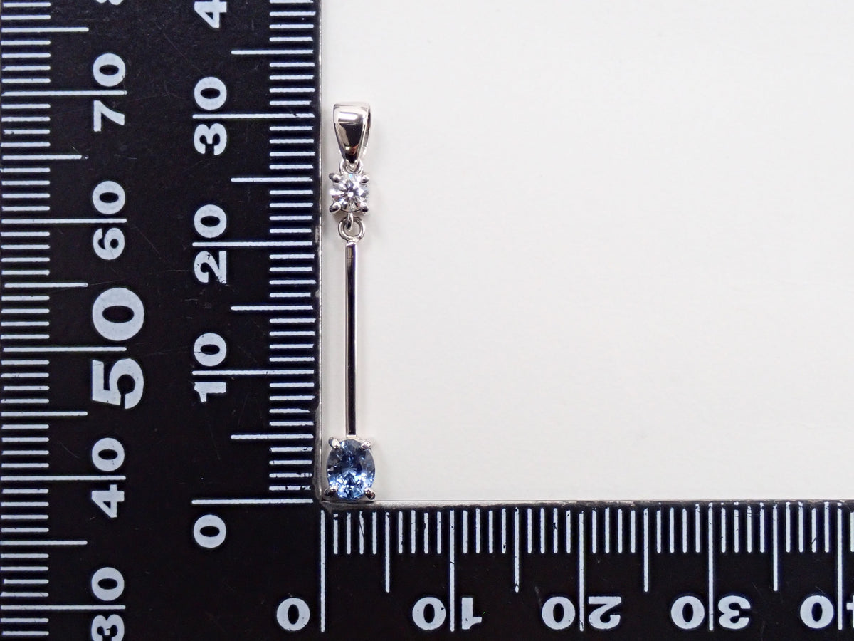 【編號 22602792】【Colori】Pt900 尖晶石 0.35ct 鑽石 0.09ct 墜飾（項鍊墜子）附鑑定書
