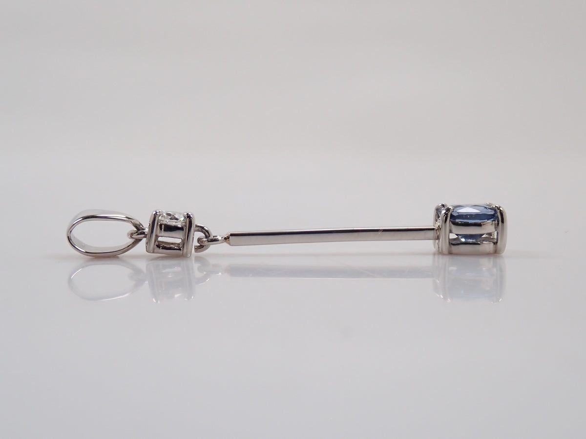 【編號 22602792】【Colori】Pt900 尖晶石 0.35ct 鑽石 0.09ct 墜飾（項鍊墜子）附鑑定書