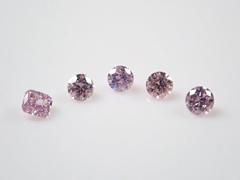 ダイヤガチャ💎ピンクダイヤモンド1石【全てFancy Purple Pink】（約2mm、全品ソーティング付)《複数購入割引有》