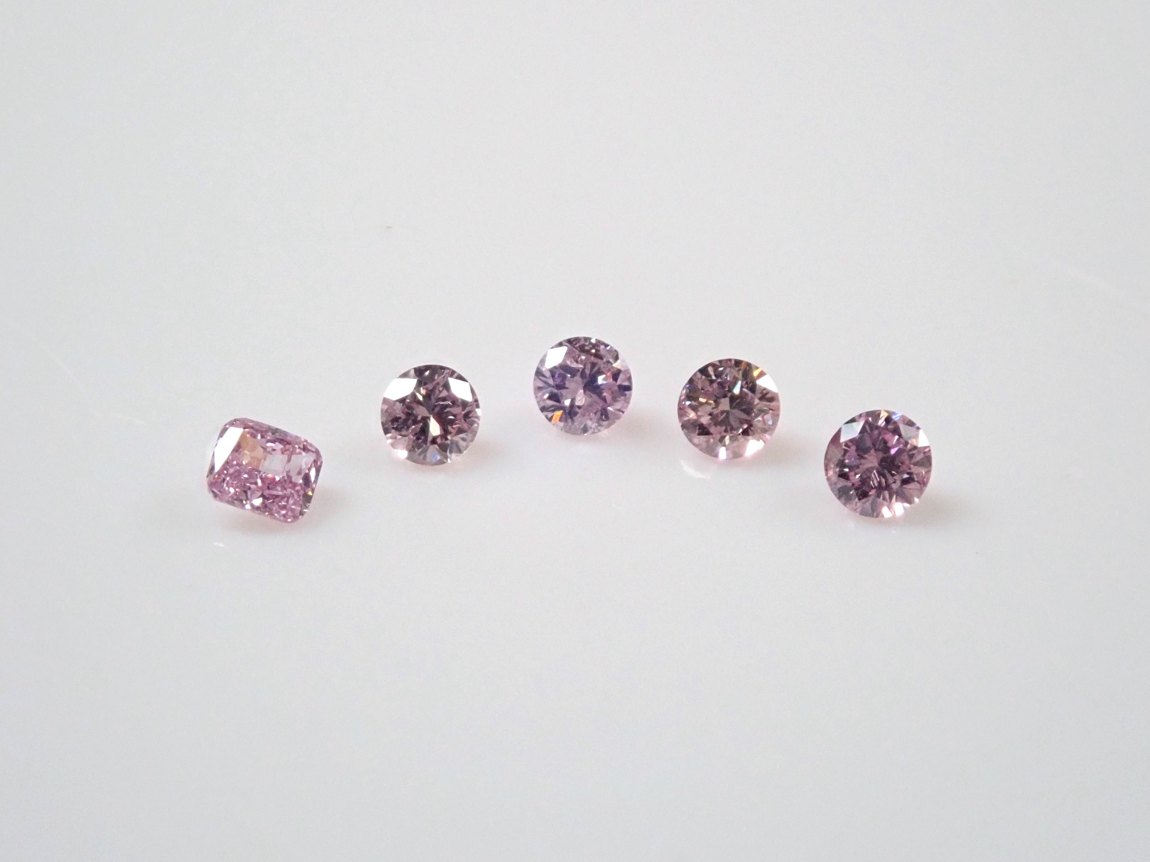 ダイヤガチャ💎ピンクダイヤモンド1石【全てFancy Purple Pink】（約2mm、全品ソーティング付)《複数購入割引有》