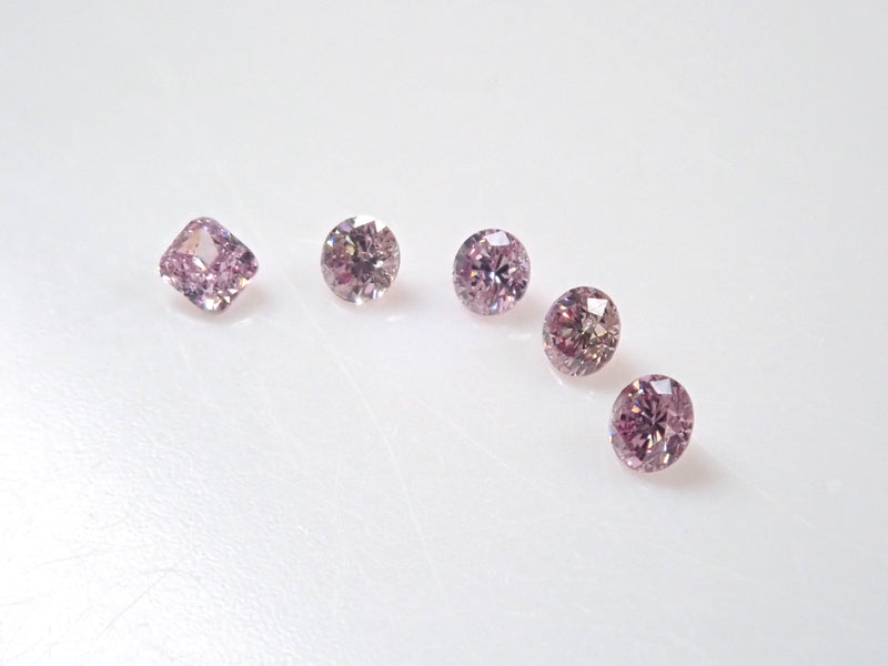 ダイヤガチャ💎ピンクダイヤモンド1石【全てFancy Purple Pink】（約2mm、全品ソーティング付)《複数購入割引有》