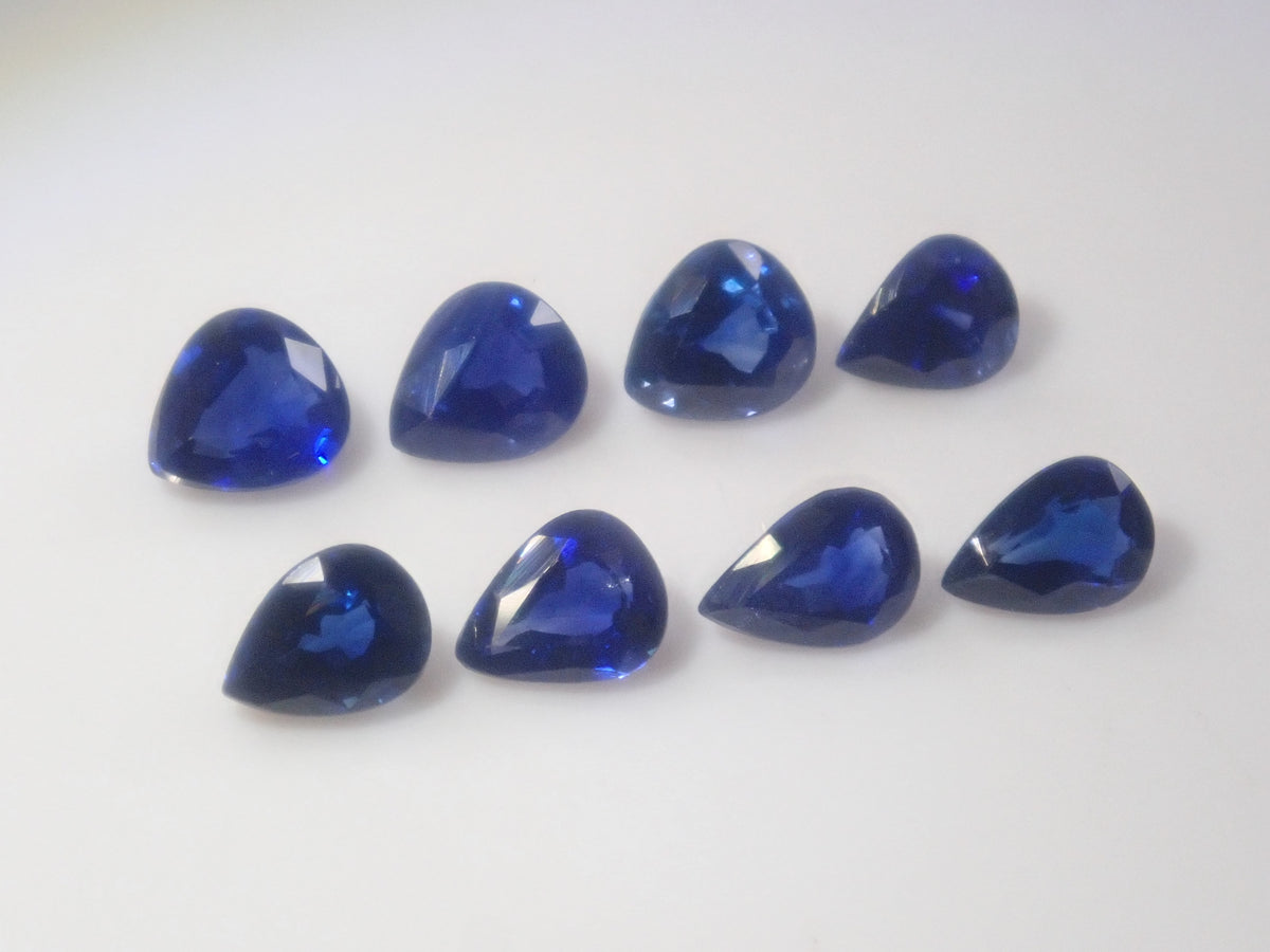 【9/18  22時販売】《限定8石》スリランカ産サファイア1石ルース（ペアシェイプカット,平均0.25ct）《複数購入割引有》