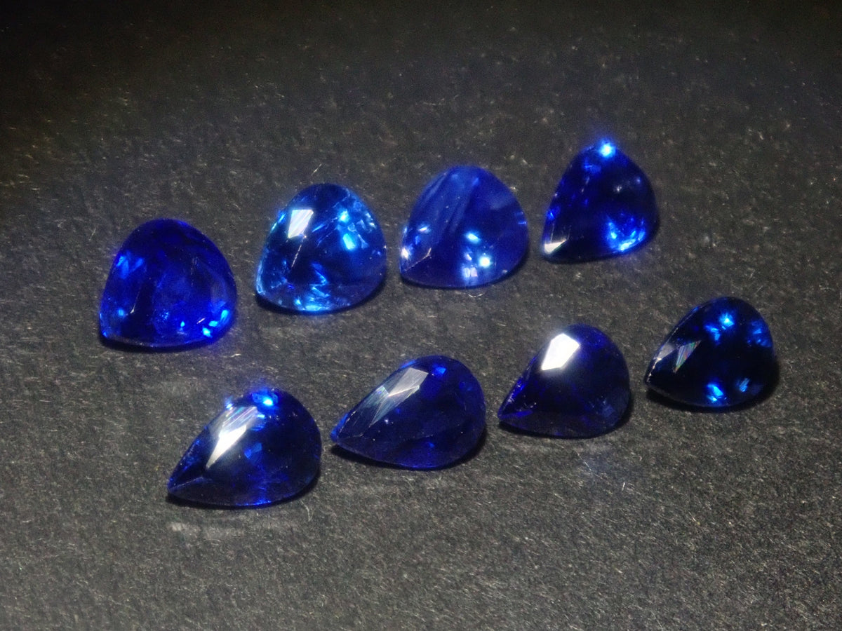 【9/18  22時販売】《限定8石》スリランカ産サファイア1石ルース（ペアシェイプカット,平均0.25ct）《複数購入割引有》