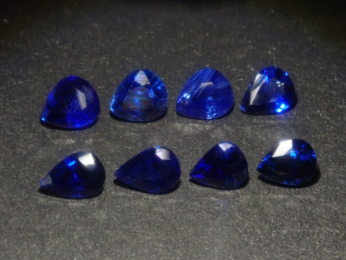 【9/18  22時販売】《限定8石》スリランカ産サファイア1石ルース（ペアシェイプカット,平均0.25ct）《複数購入割引有》