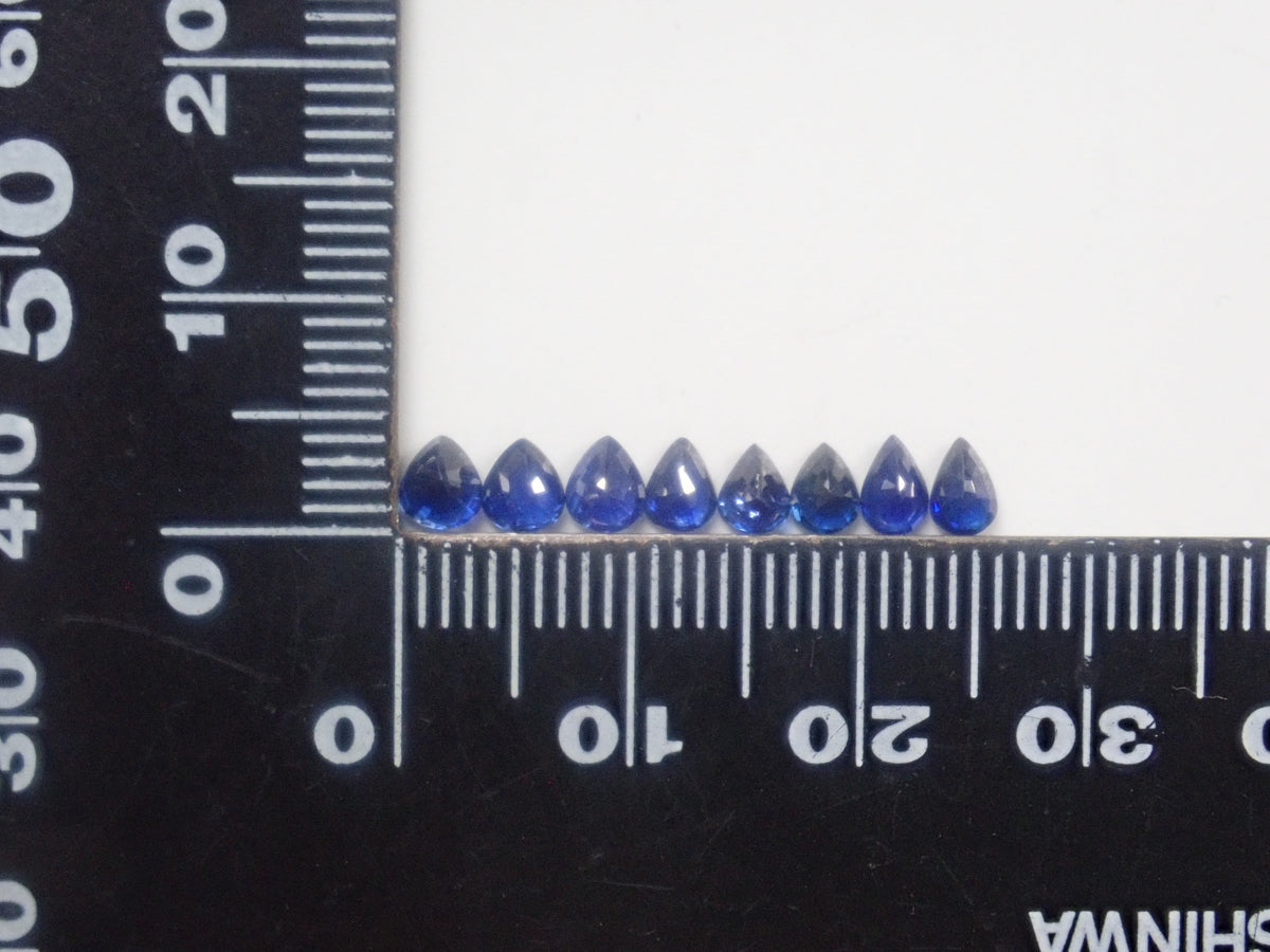 【9/18  22時販売】《限定8石》スリランカ産サファイア1石ルース（ペアシェイプカット,平均0.25ct）《複数購入割引有》