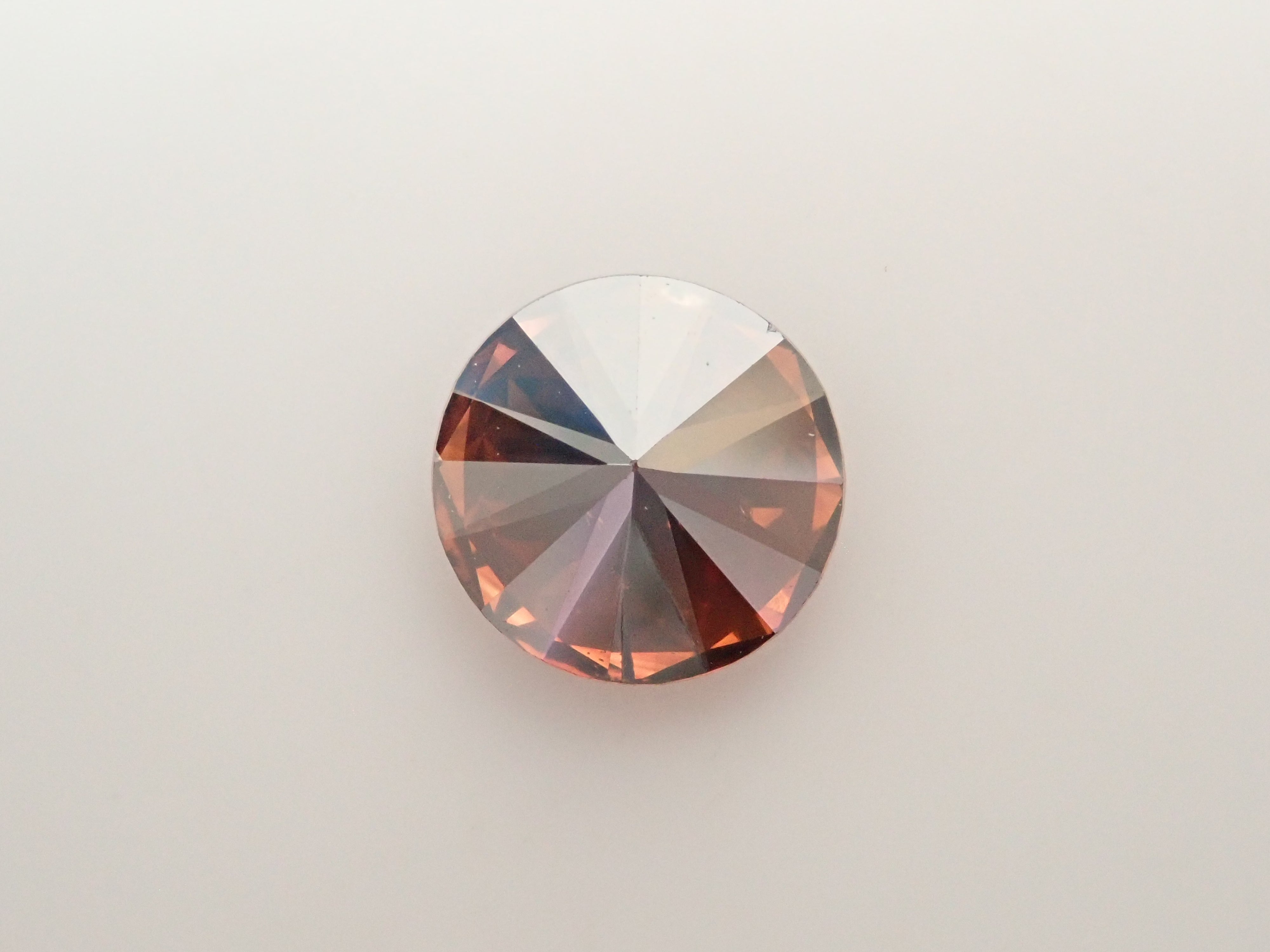 ブラウンダイヤモンド 6.5mm/0.989ctルース(FANCY DARK ORANGE BROWN