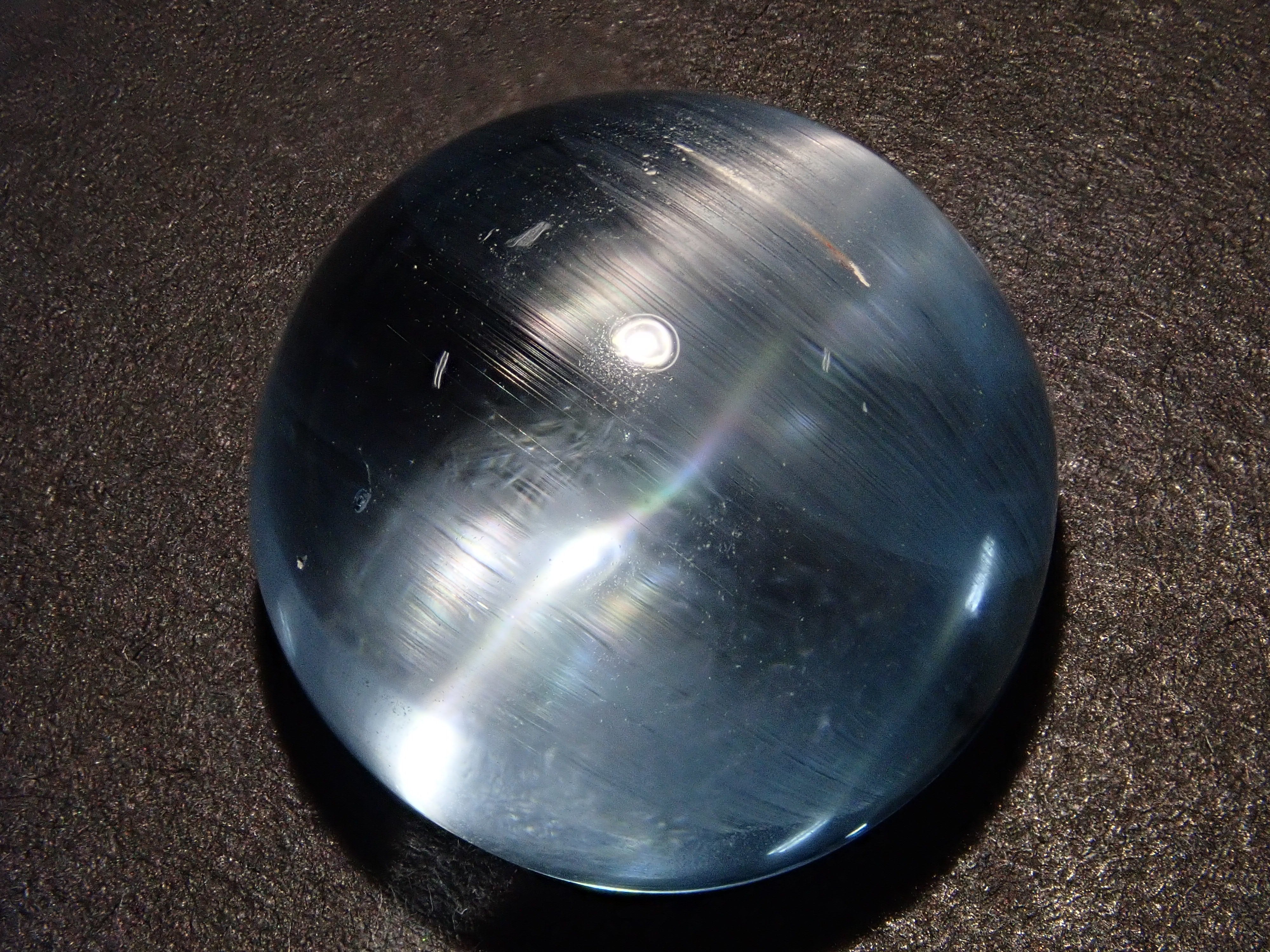 【12560374掲載】ブルートパーズキャッツアイ 22.761ctルース