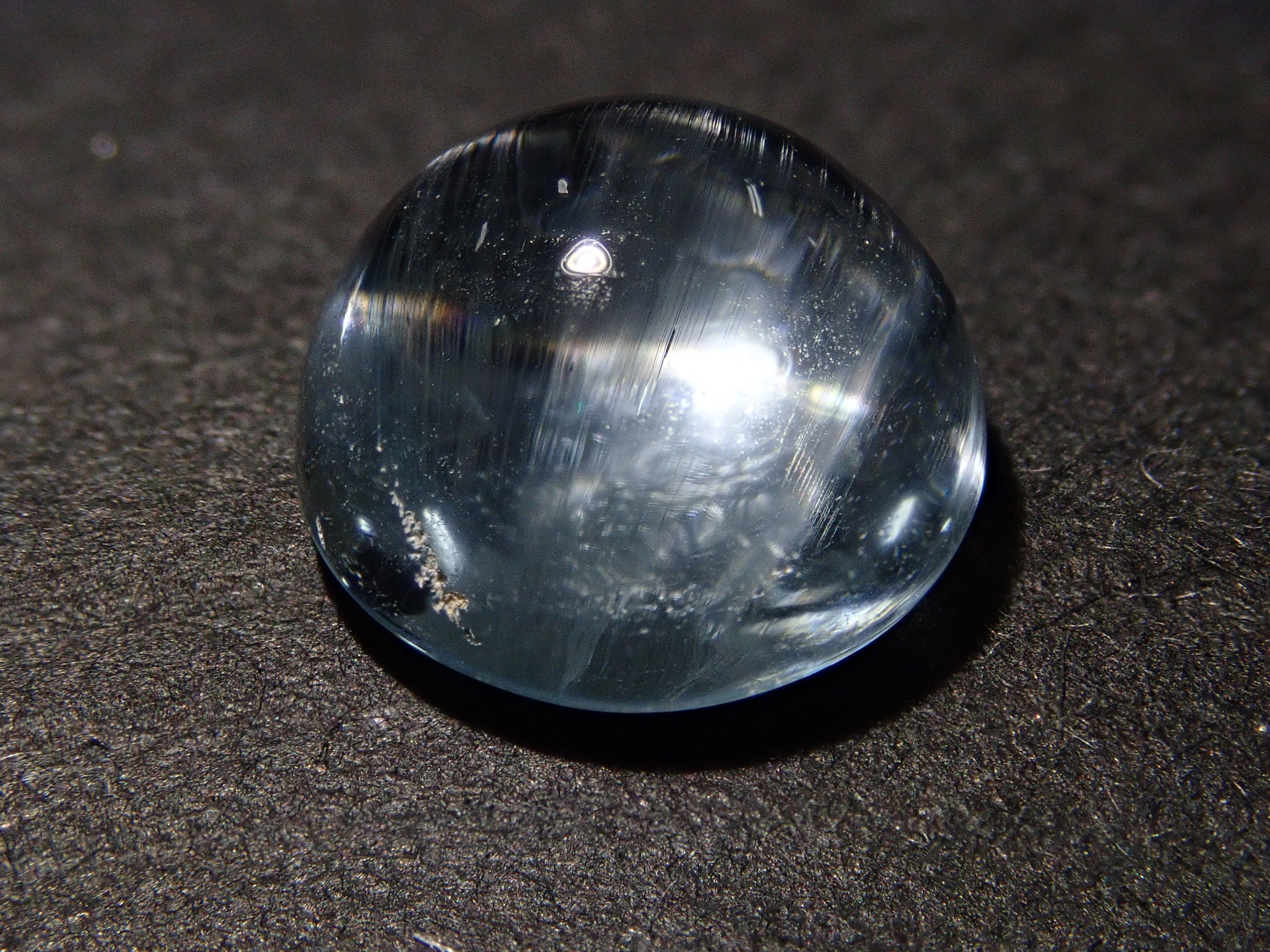 【12560377掲載】ブルートパーズキャッツアイ 3.538ctルース