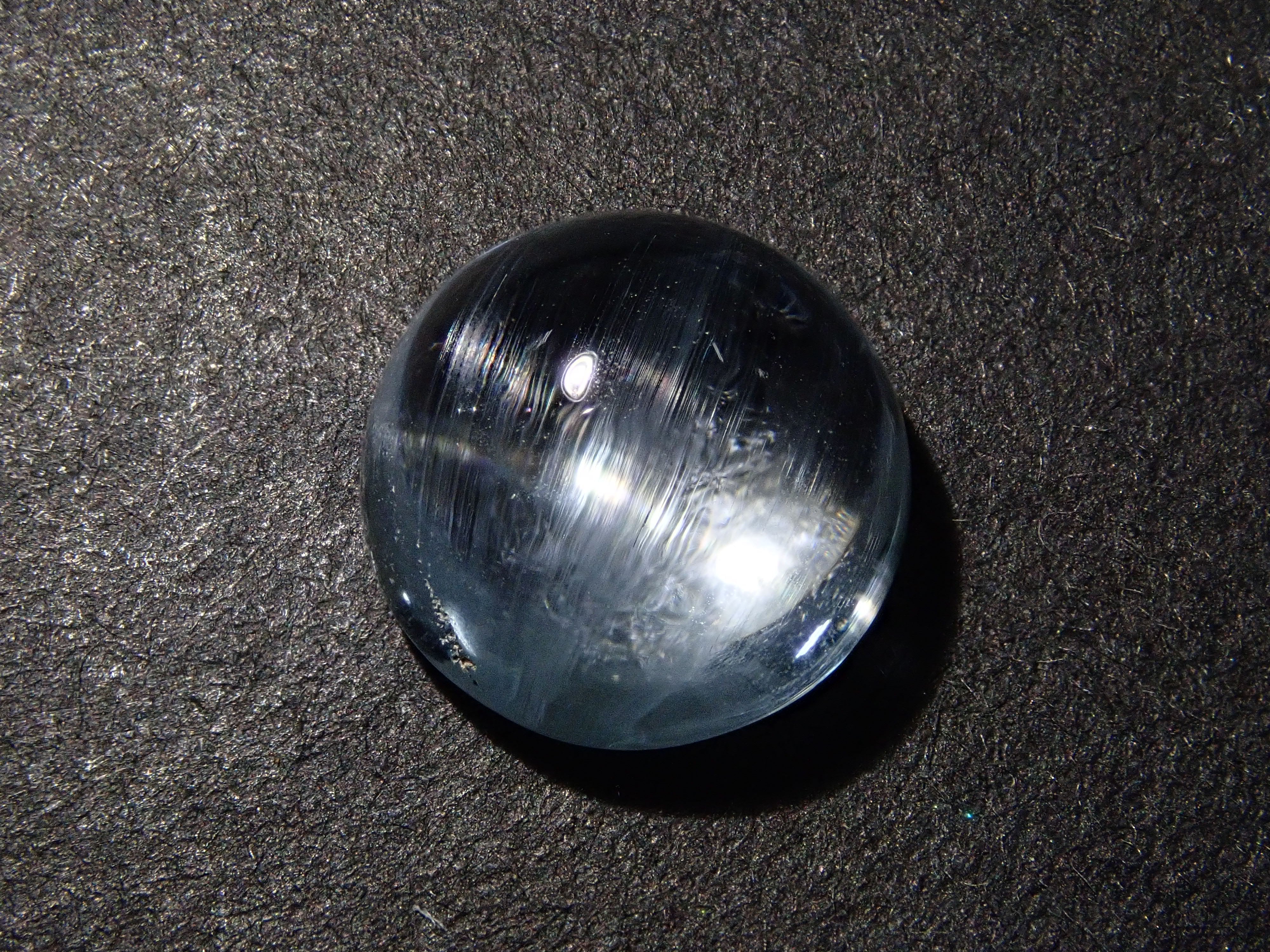 【12560377掲載】ブルートパーズキャッツアイ 3.538ctルース