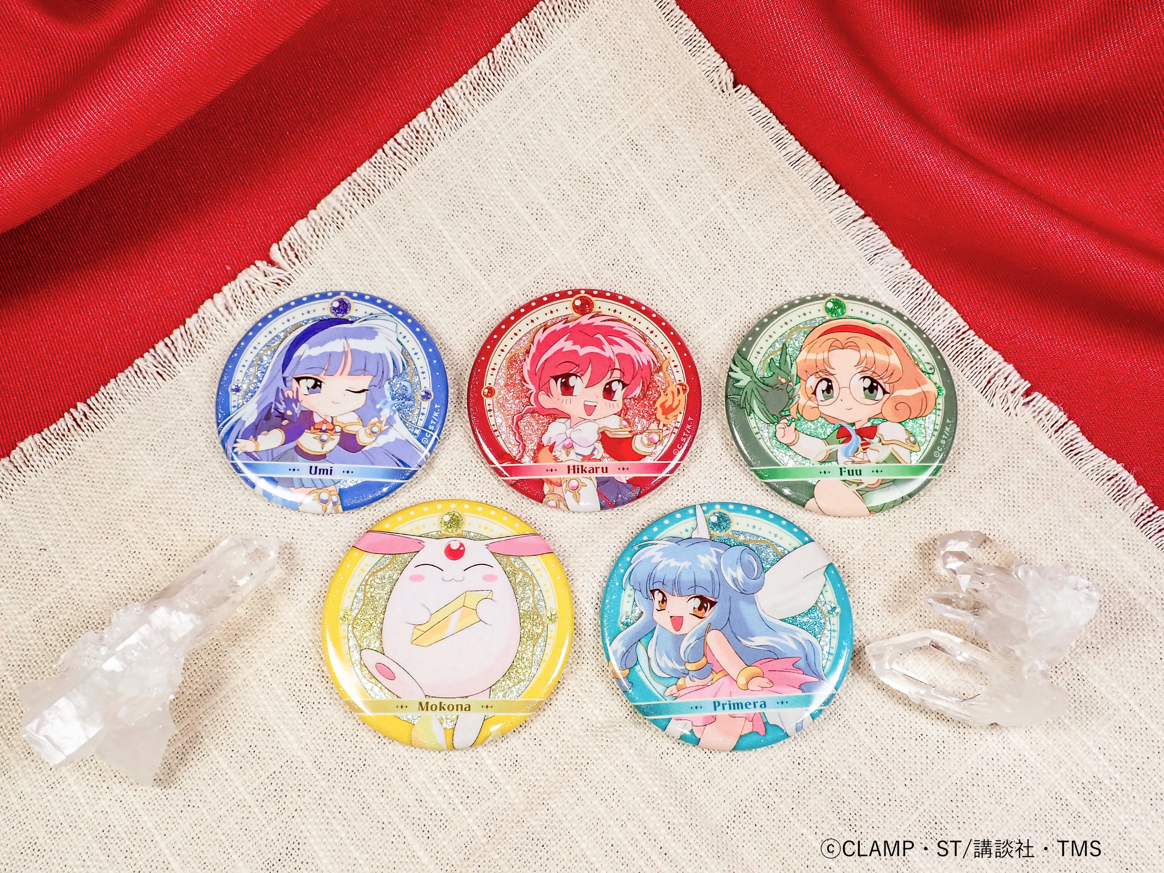 [Sales start on Thursday, September 25th at 10:00 PM] TV anime "Magic Knight Rayearth" x KARATZ collaboration glitter can badges