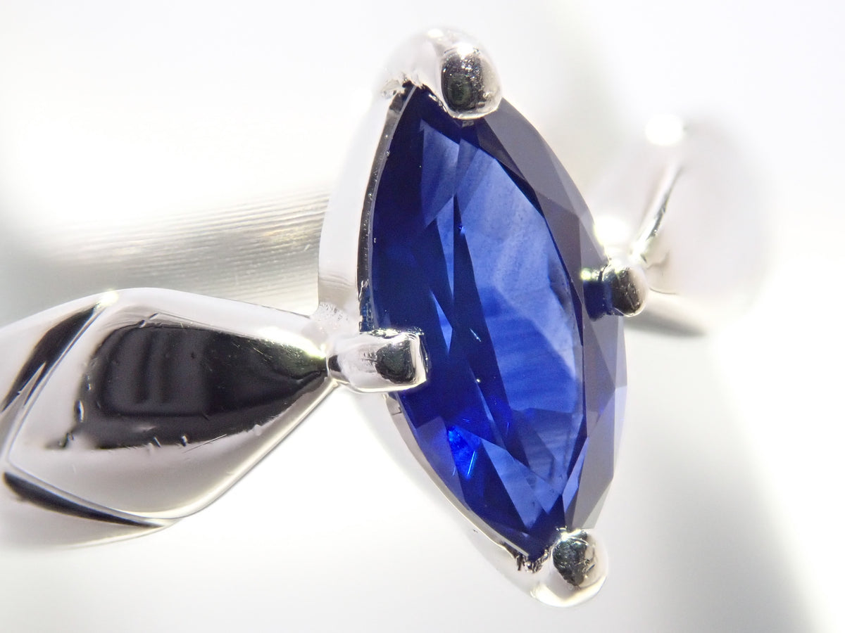 Pt900 ロイヤルブルーサファイア 0.84ct リング鑑別書
