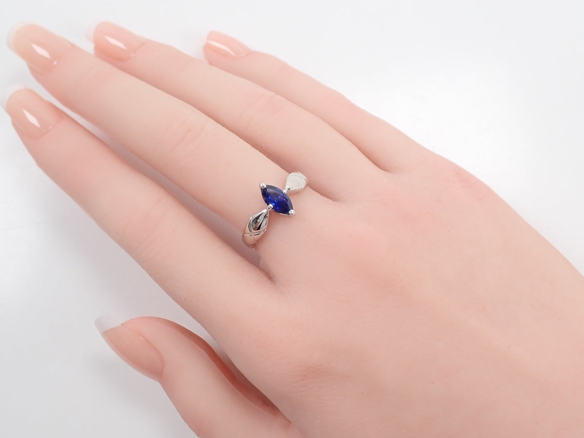 Pt900 ロイヤルブルーサファイア 0.84ct リング鑑別書