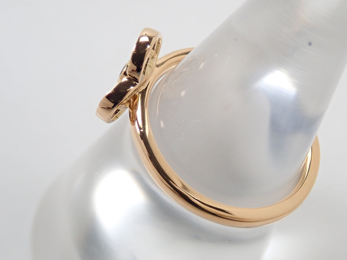 【9/30 22時販売】【カラフリ】K18 ダイヤモンド0.35ct フラワーモチーフリング鑑別書
