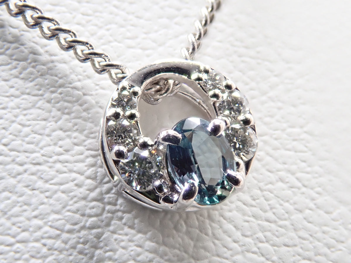 【9/30 22時販売】【カラフリ】Pt900 アレキサンドライト0.15ct・ダイヤモンド0.08ctペンダントトップ（ネックレストップ）鑑別書