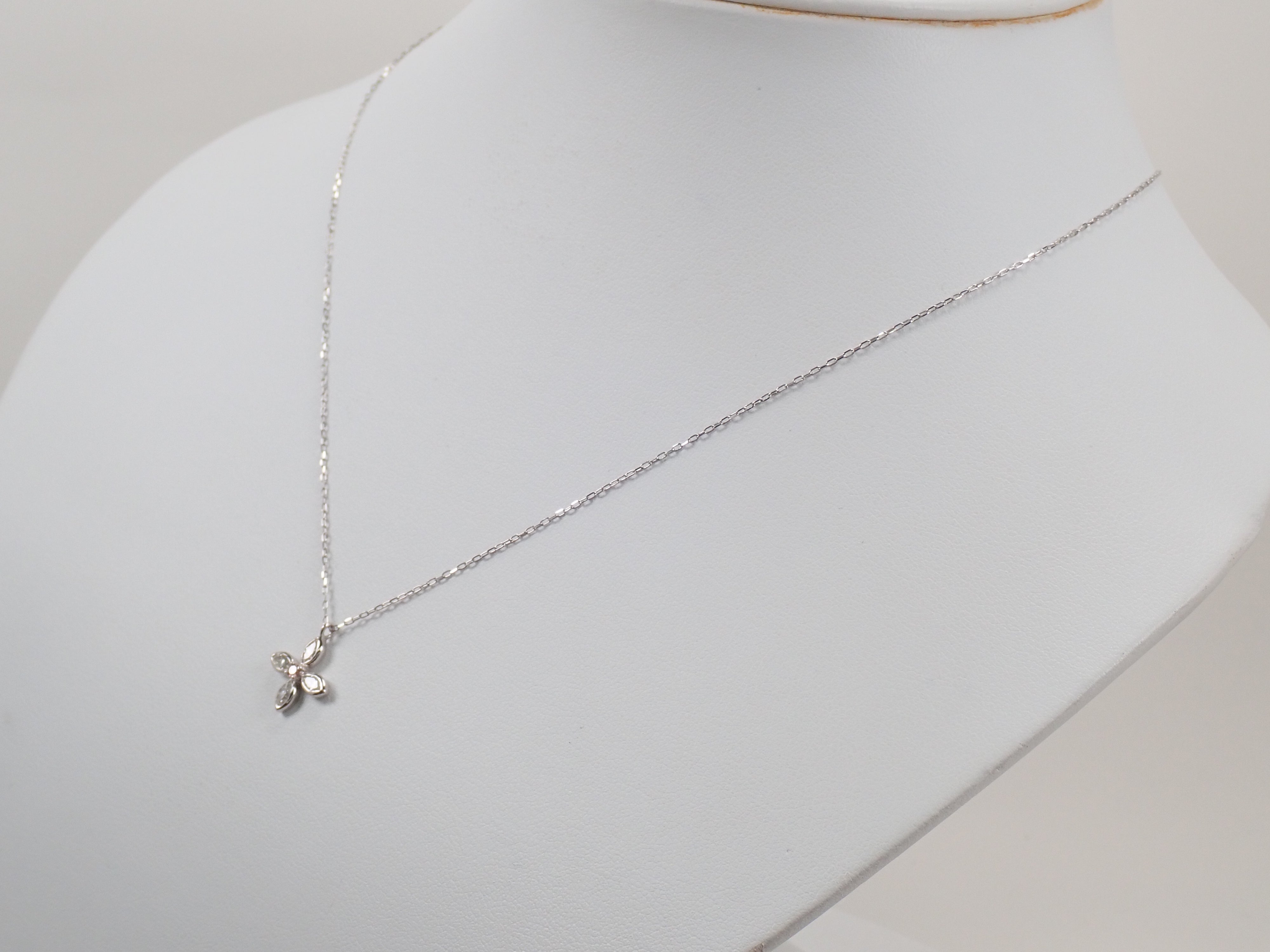 PT 0.30カラット ダイヤモンド ネックレス Pt900/Pt850 Pink Diamond 0.03ct & Diamond 0.30ct Pendant (Necklace