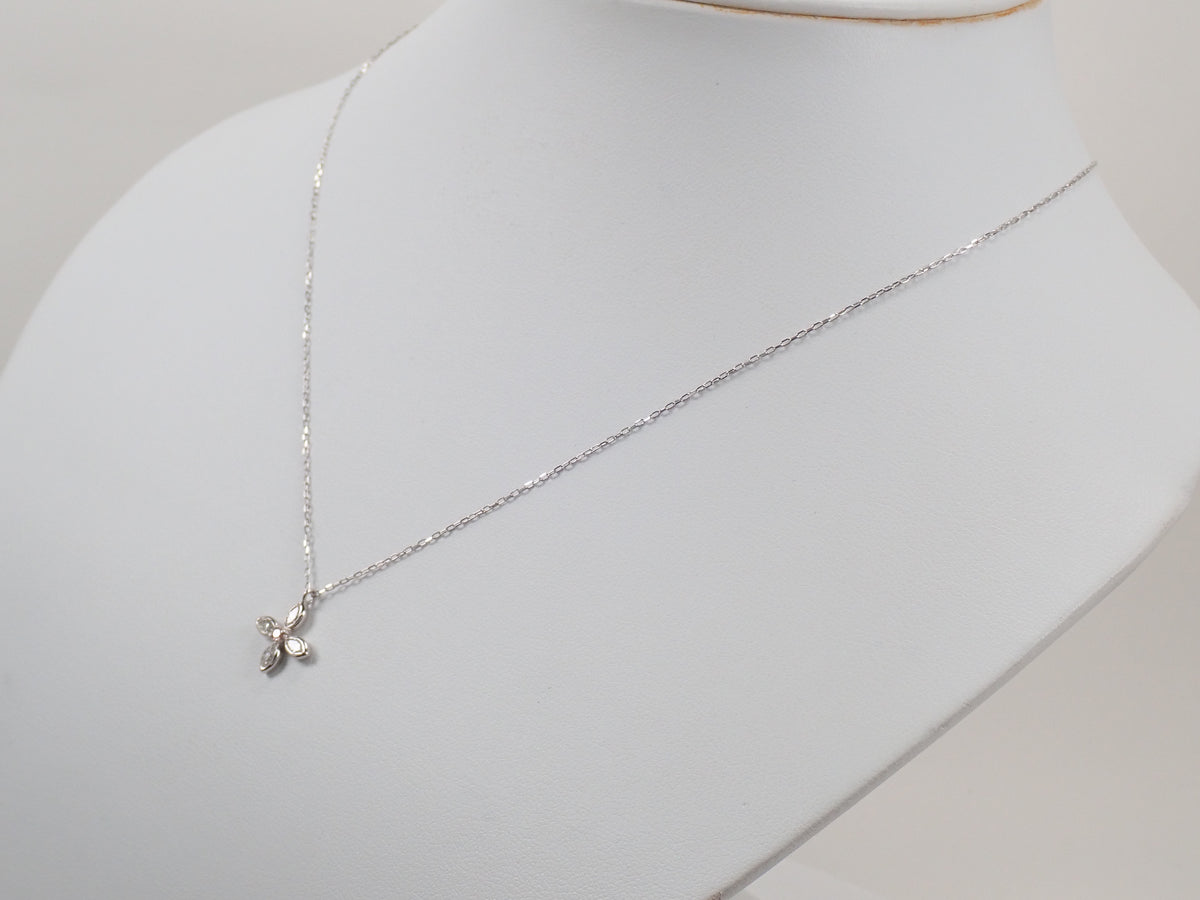 【9/24 22時販売】【カラフリ】Pt900/Pt850 ピンクダイヤモンド 0.03ct・ダイヤモンド0.30ctペンダント（ネックレス）ミニ鑑別カード