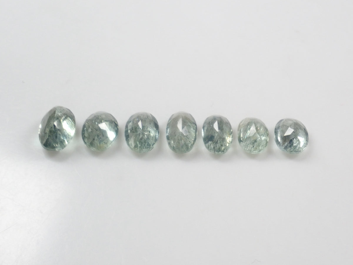 [Available 9/22 at 22:00] 《7 Stones Only》 Moss Green Beryl Gacha (Oval Cut) Avg. 1.16ct 《Multi-buy Discount Available》