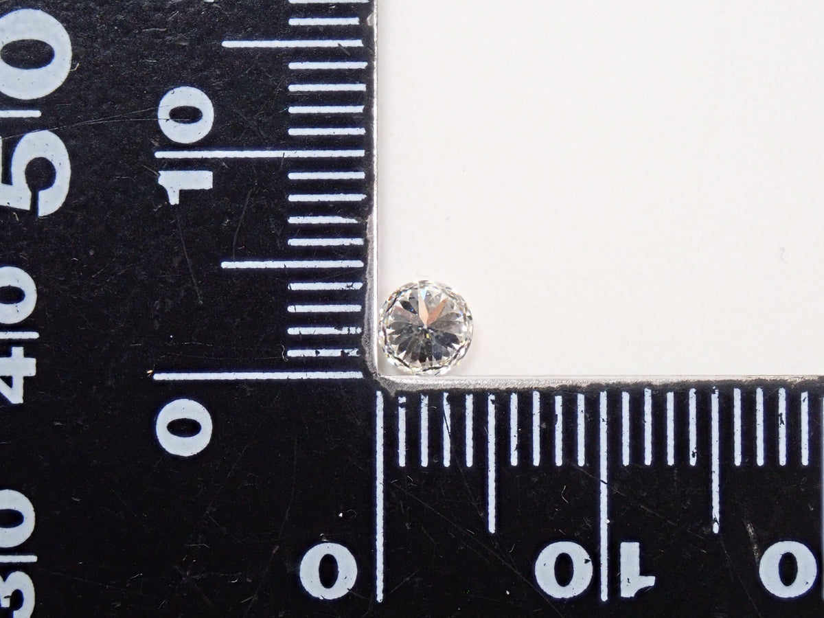 【10/3(土)AM10時〆：抽選販売①_02】ダイヤモンド（H&C） 4.3mm/0.318ctルース(H, SI-1, 3Excellent H&C) 中宝鑑＆サリネ・ライトレポート