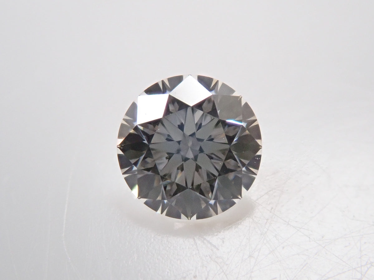 【10/3(土)AM10時〆：抽選販売①_03】ダイヤモンド（H&C） 4.5mm/0.353ctルース(E, VS2, 3Excellent H&C)  中宝鑑＆サリネ・ライトレポート