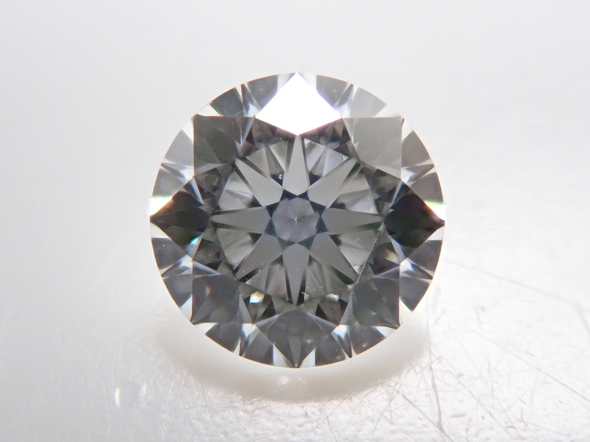 【10/3(土)AM10時〆：抽選販売①_04】ダイヤモンド（H&C） 4.5mm/0.345ctルース(G, VS2, 3Excellent H&C) 中宝鑑