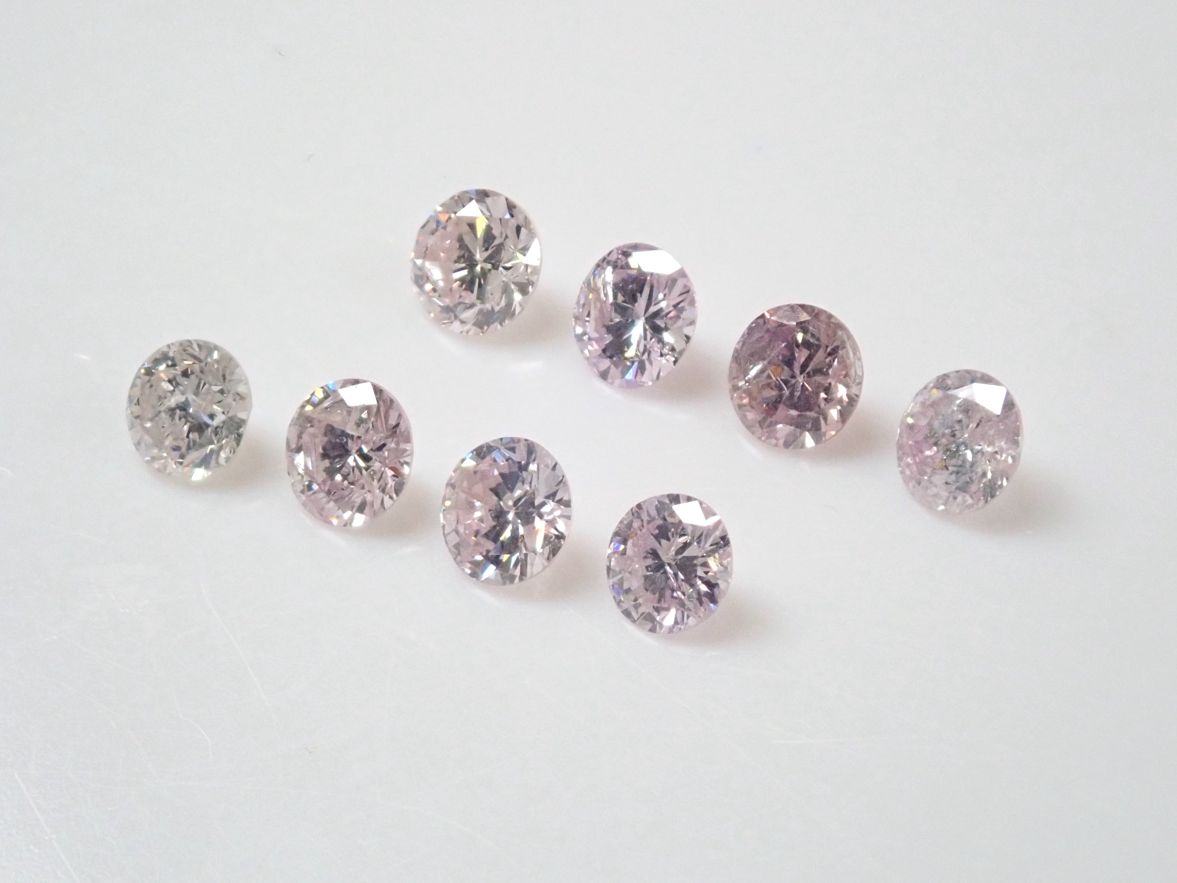 [With translation] Pink diamond (0.12ctUP, 3.0mm-3.5mm, round cut) 1 stone loose