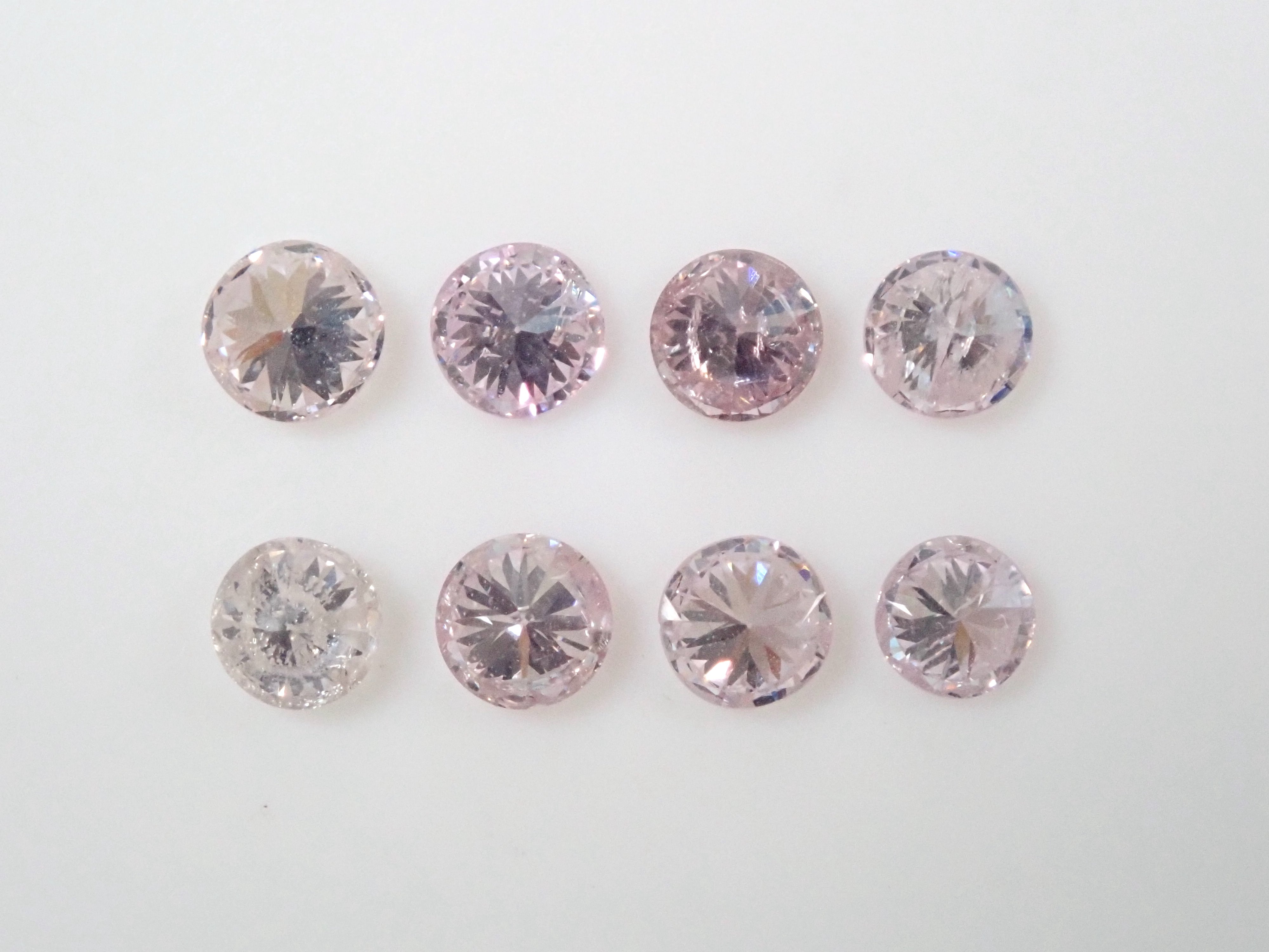 [With translation] Pink diamond (0.12ctUP, 3.0mm-3.5mm, round cut) 1 stone loose