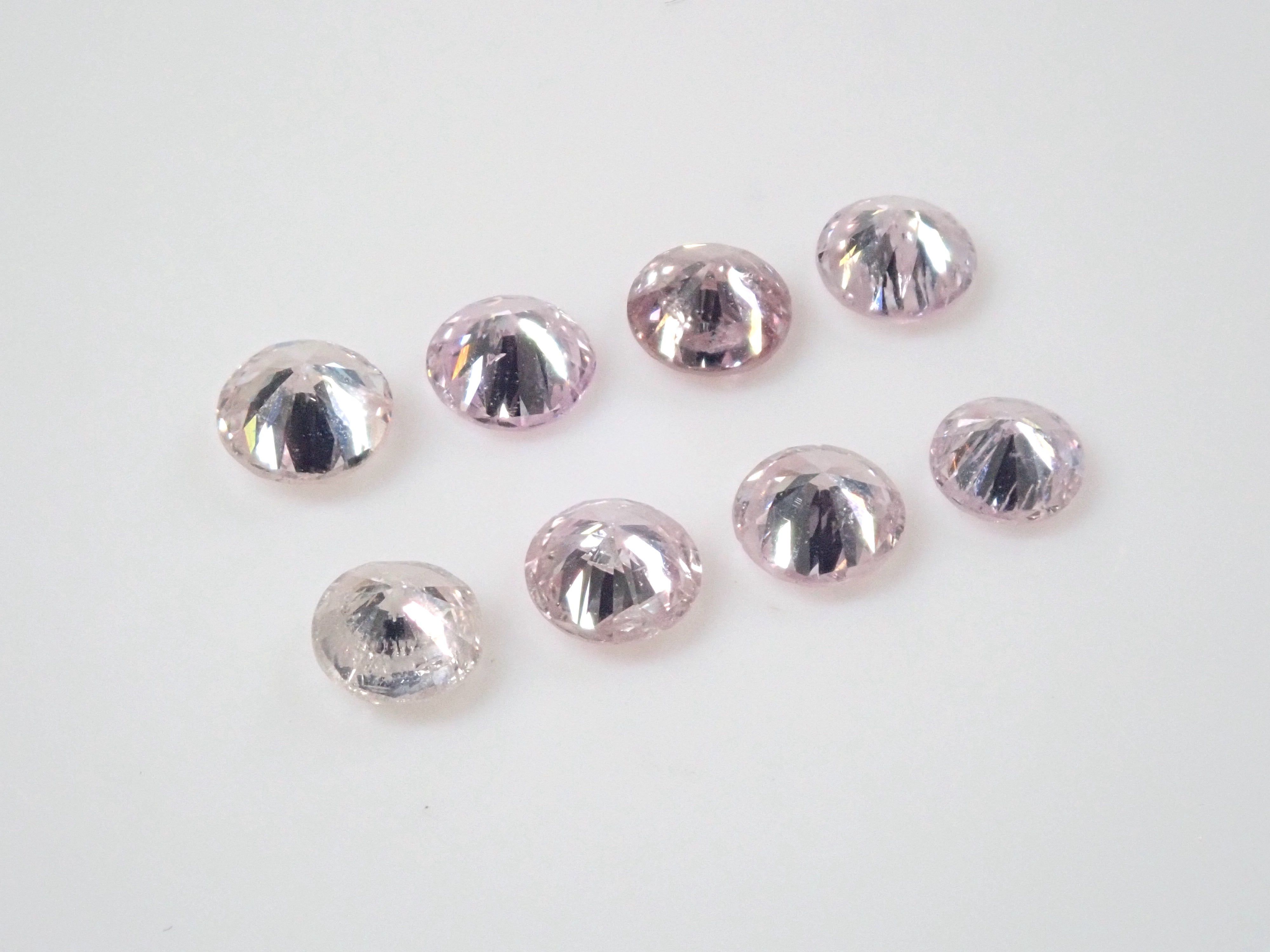 [With translation] Pink diamond (0.12ctUP, 3.0mm-3.5mm, round cut) 1 stone loose