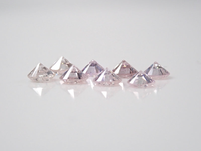【訳あり】ピンクダイヤモンド（0.12ctUP・3.0mm-3.5mm・ラウンドカット）1石ルース