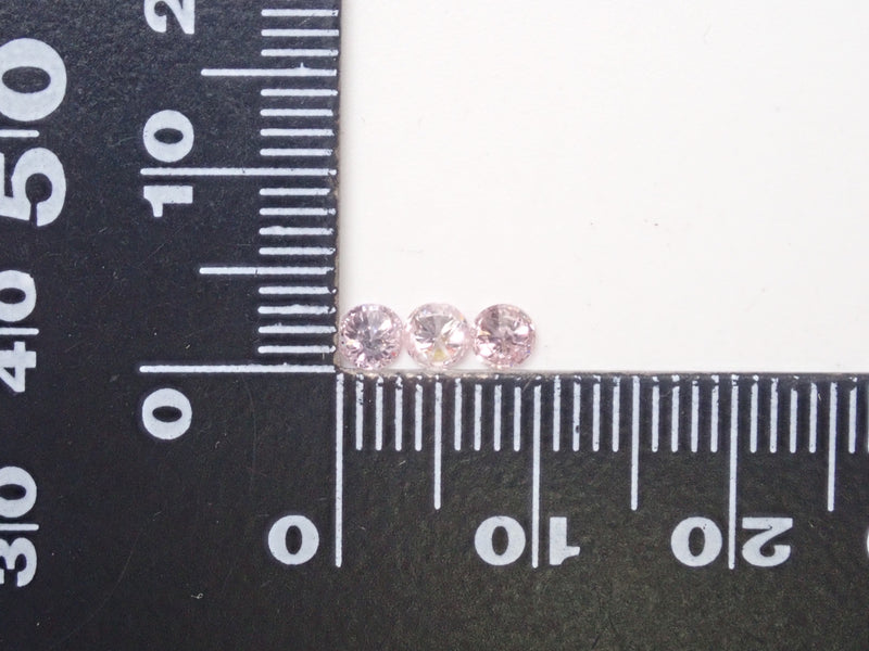 [With translation] Pink diamond (0.12ctUP, 3.0mm-3.5mm, round cut) 1 stone loose