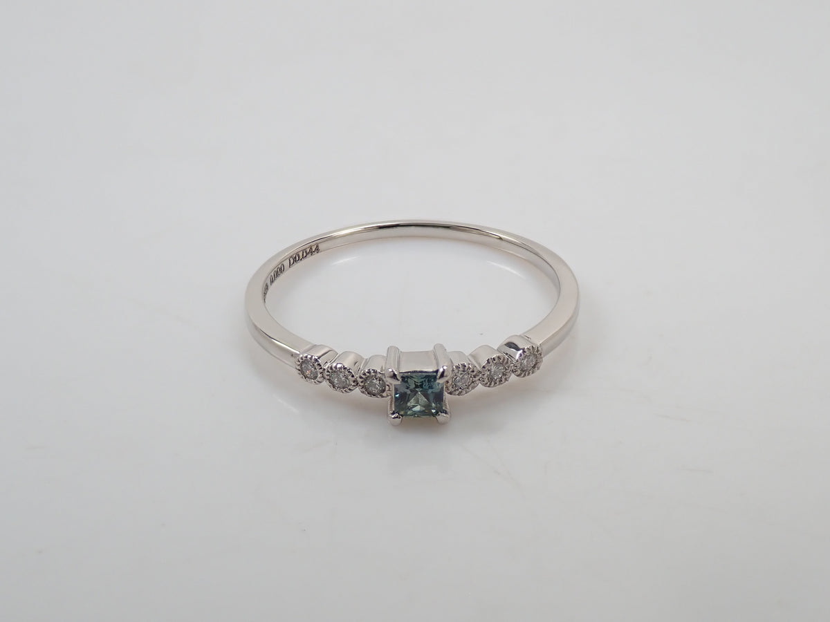 【22602821刊載】Pt950 巴西產亞歷山大變色石 0.09ct 鑽石 0.044ct 戒指