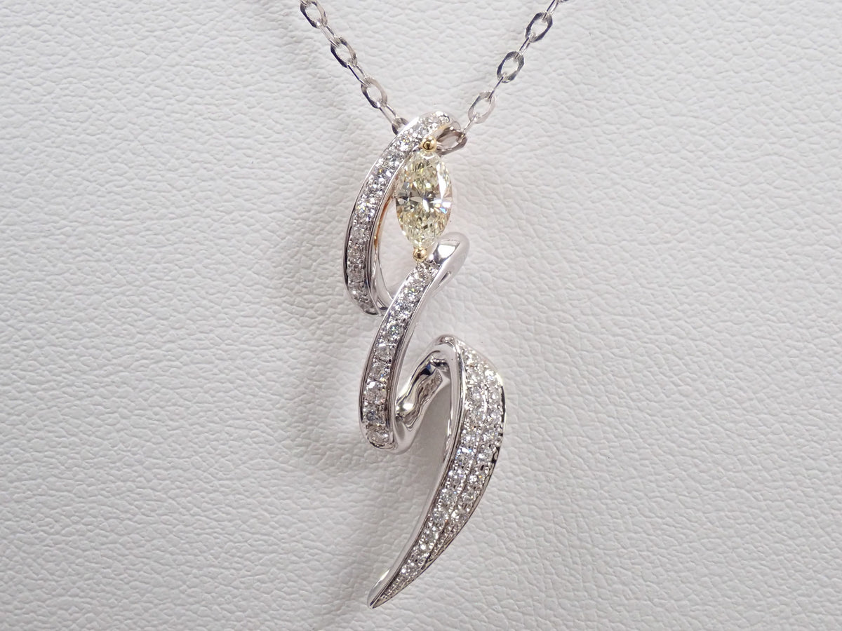 【22602806刊登】【色彩系列】K18/K18WG 鑽石 0.3ct 鑽石 0.26ct 墜飾（項鍊）