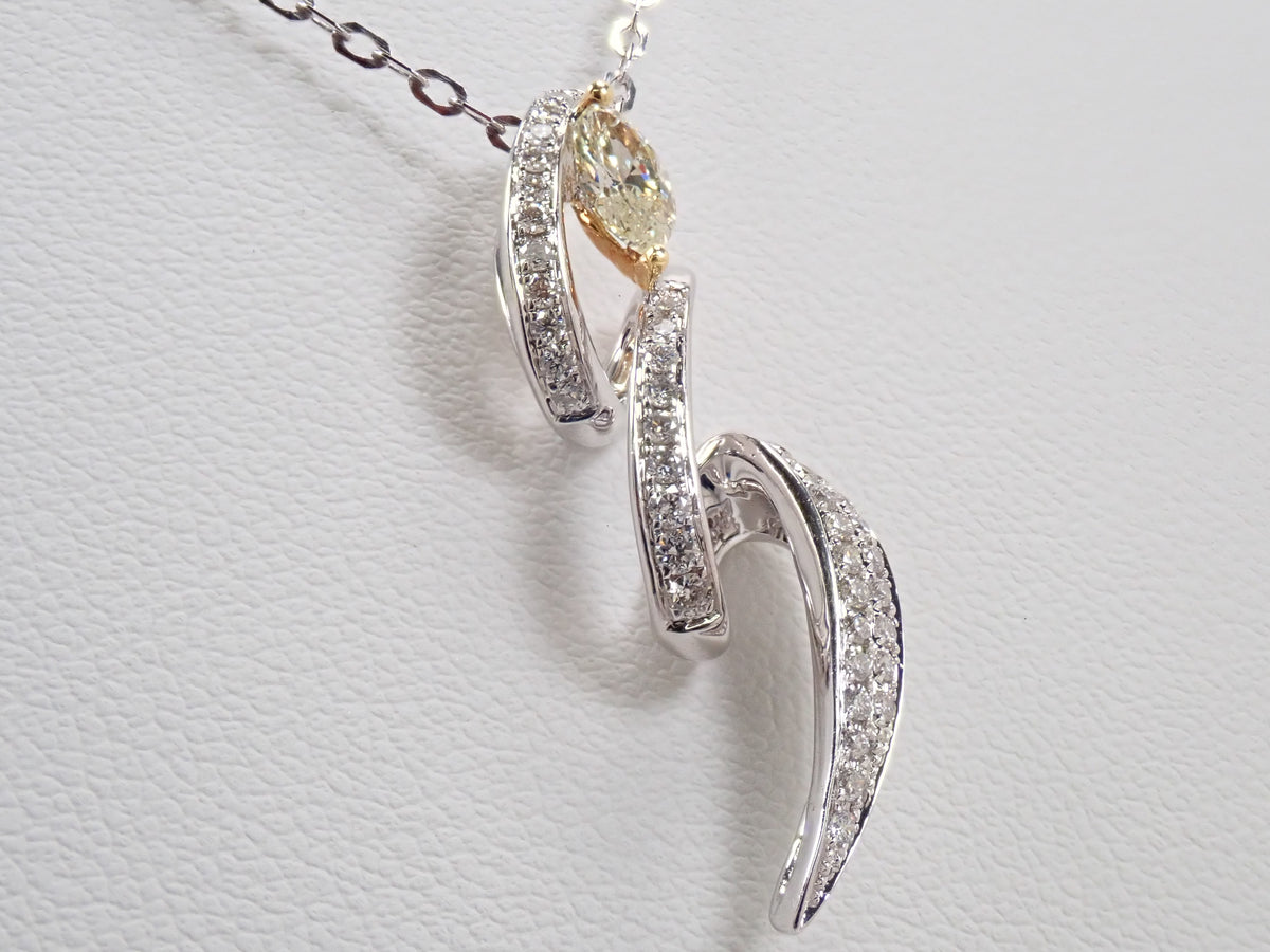 【22602806刊登】【色彩系列】K18/K18WG 鑽石 0.3ct 鑽石 0.26ct 墜飾（項鍊）