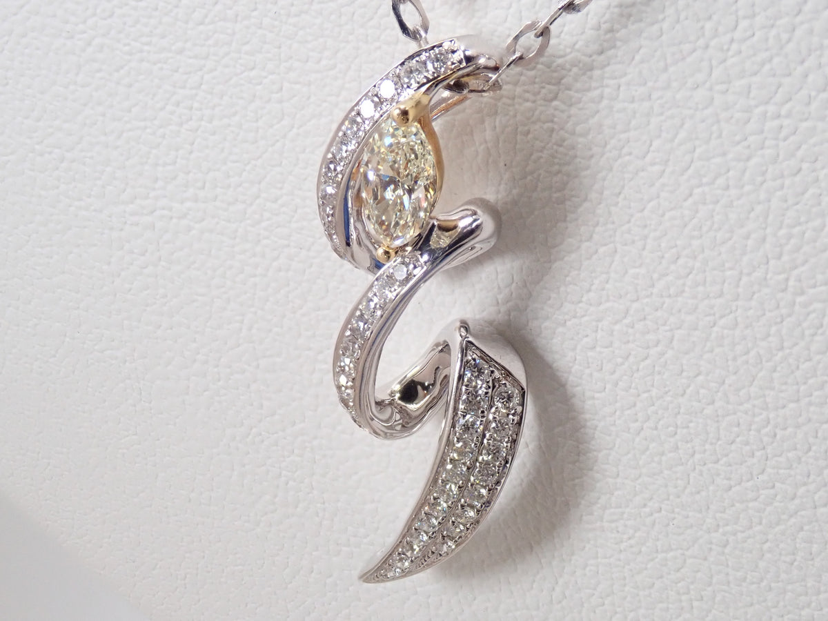 【22602806刊登】【色彩系列】K18/K18WG 鑽石 0.3ct 鑽石 0.26ct 墜飾（項鍊）