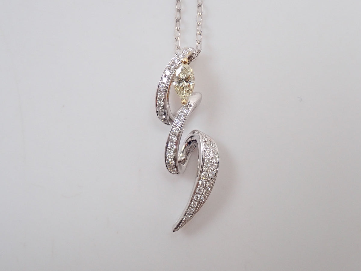 【22602806刊登】【色彩系列】K18/K18WG 鑽石 0.3ct 鑽石 0.26ct 墜飾（項鍊）