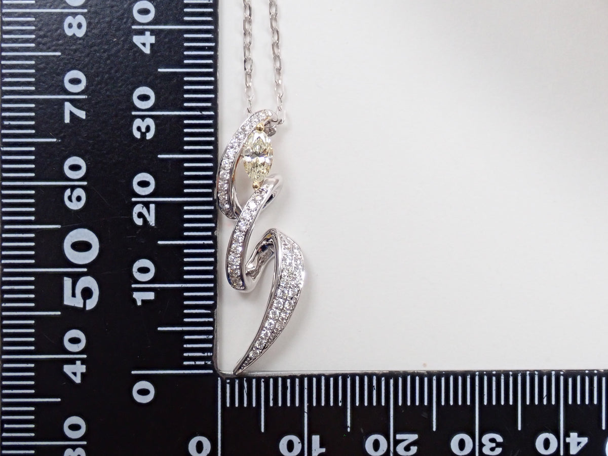 【22602806刊登】【色彩系列】K18/K18WG 鑽石 0.3ct 鑽石 0.26ct 墜飾（項鍊）