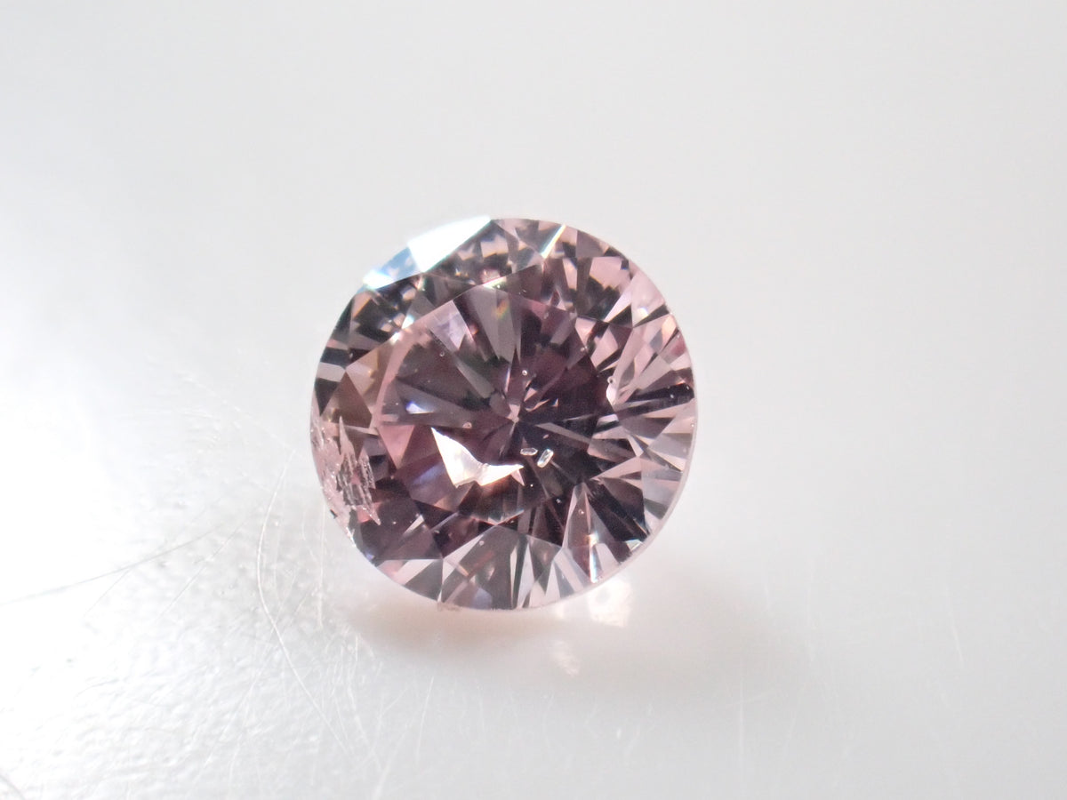 【10/3 22時販売】《限定1石》通常110,000円FANCY LIGHT PINK（3.5mm/0.184ct,I-1） ピンクダイヤモンド（ソーティング付）《複数購入割引有》