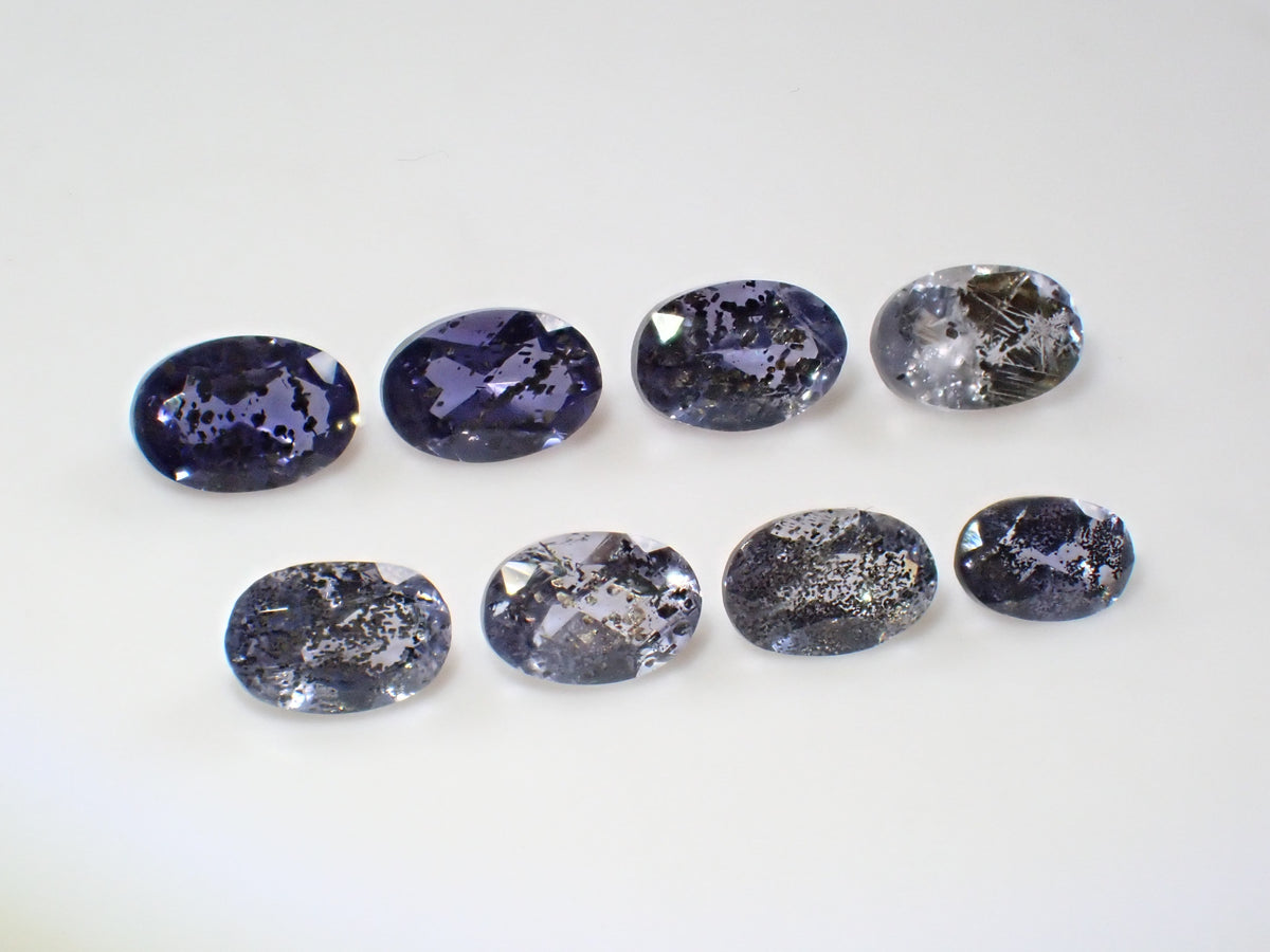 [Available 11/1 at 10 PM] 《8 stones limited》 Indian Iolite Sunstone loose stone (avg. 0.4ct, oval cut) 《Multiple purchase discount available》