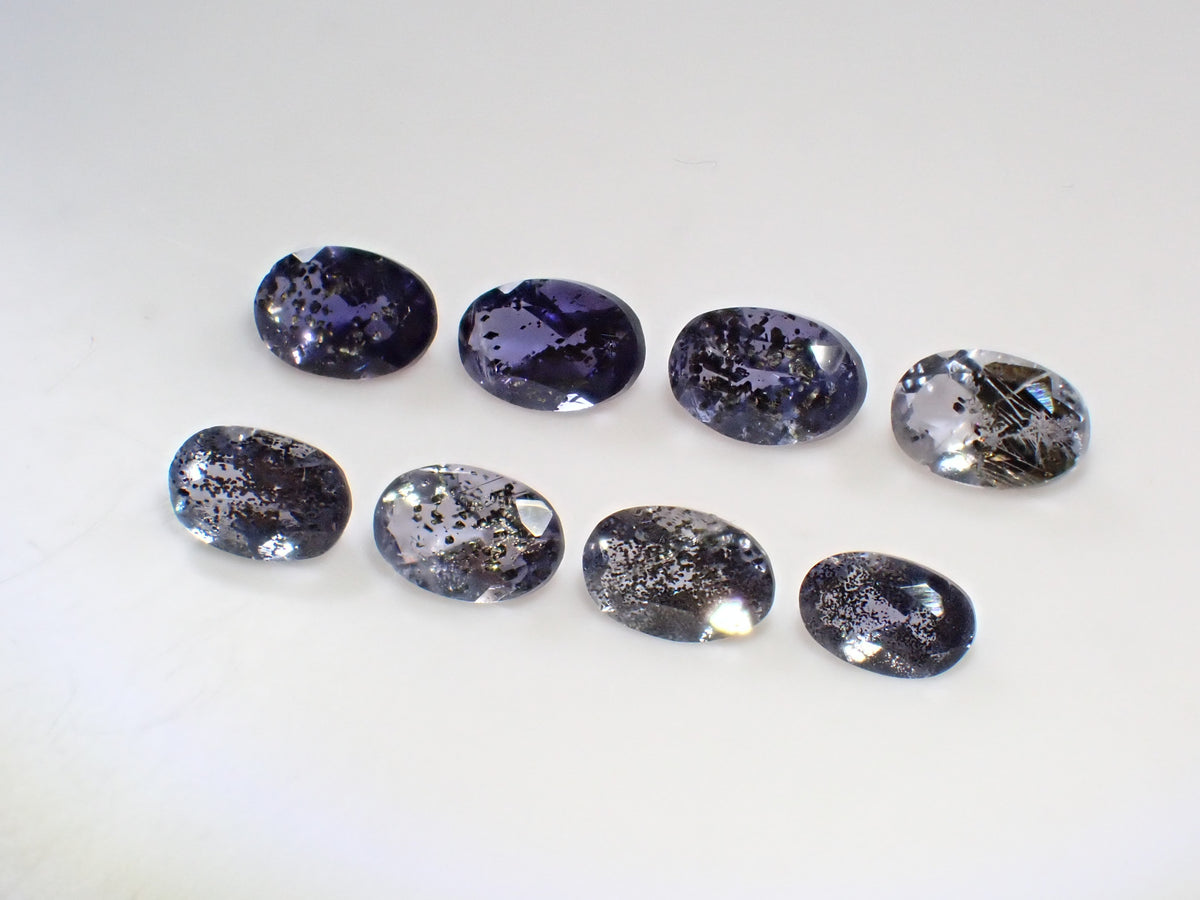 [Available 11/1 at 10 PM] 《8 stones limited》 Indian Iolite Sunstone loose stone (avg. 0.4ct, oval cut) 《Multiple purchase discount available》
