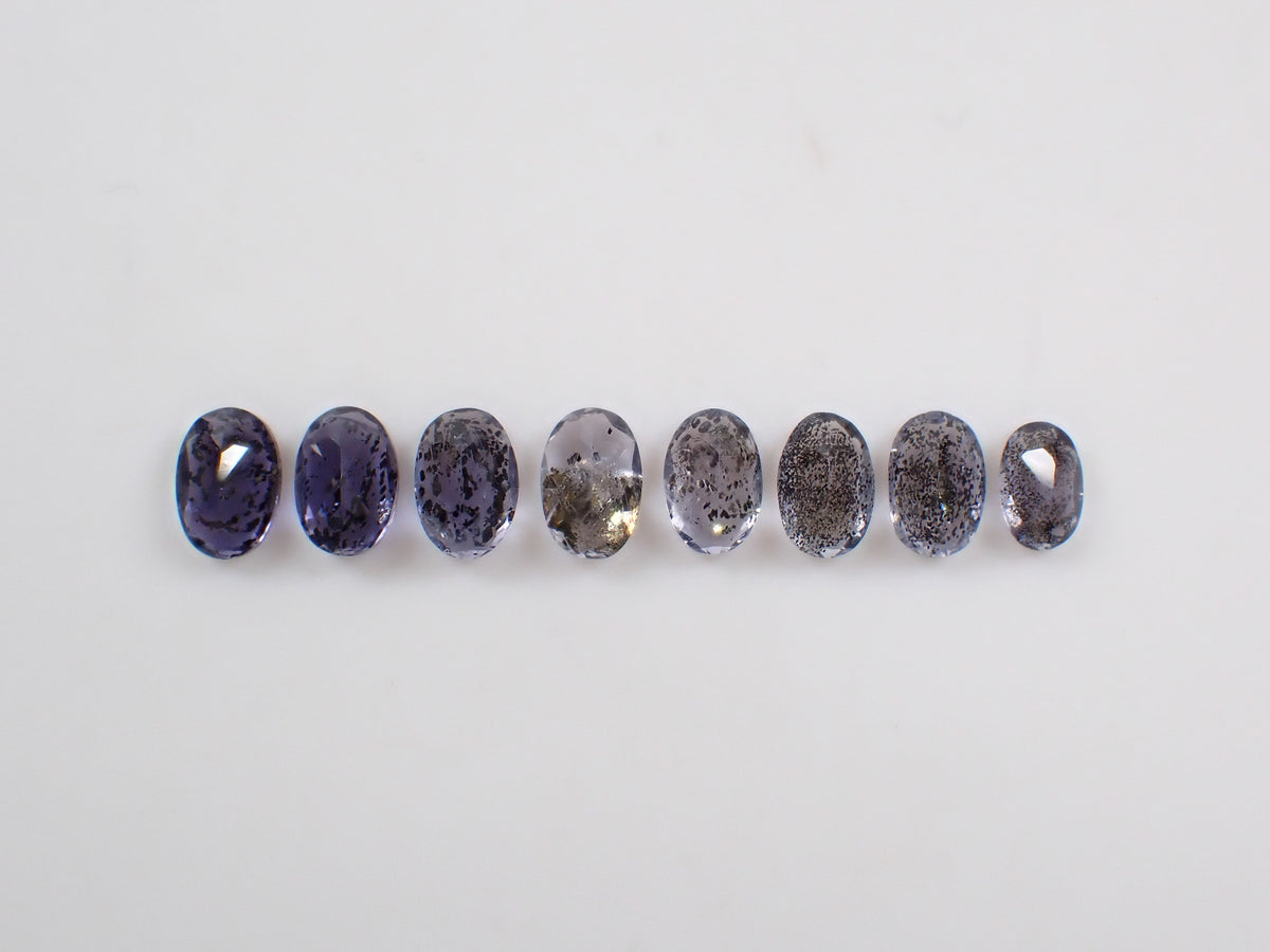 [Available 11/1 at 10 PM] 《8 stones limited》 Indian Iolite Sunstone loose stone (avg. 0.4ct, oval cut) 《Multiple purchase discount available》