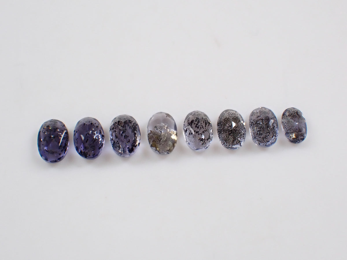 [Available 11/1 at 10 PM] 《8 stones limited》 Indian Iolite Sunstone loose stone (avg. 0.4ct, oval cut) 《Multiple purchase discount available》
