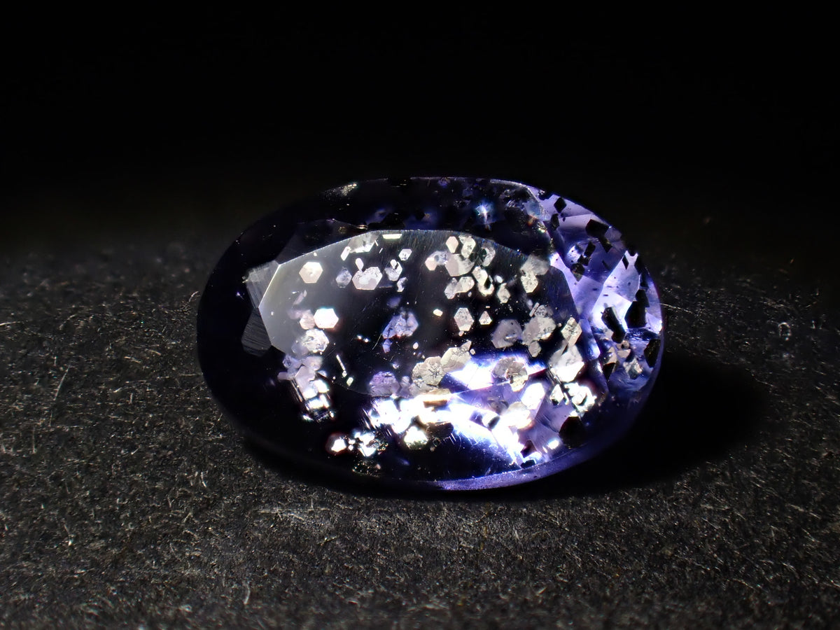 [Available 11/1 at 10 PM] 《8 stones limited》 Indian Iolite Sunstone loose stone (avg. 0.4ct, oval cut) 《Multiple purchase discount available》
