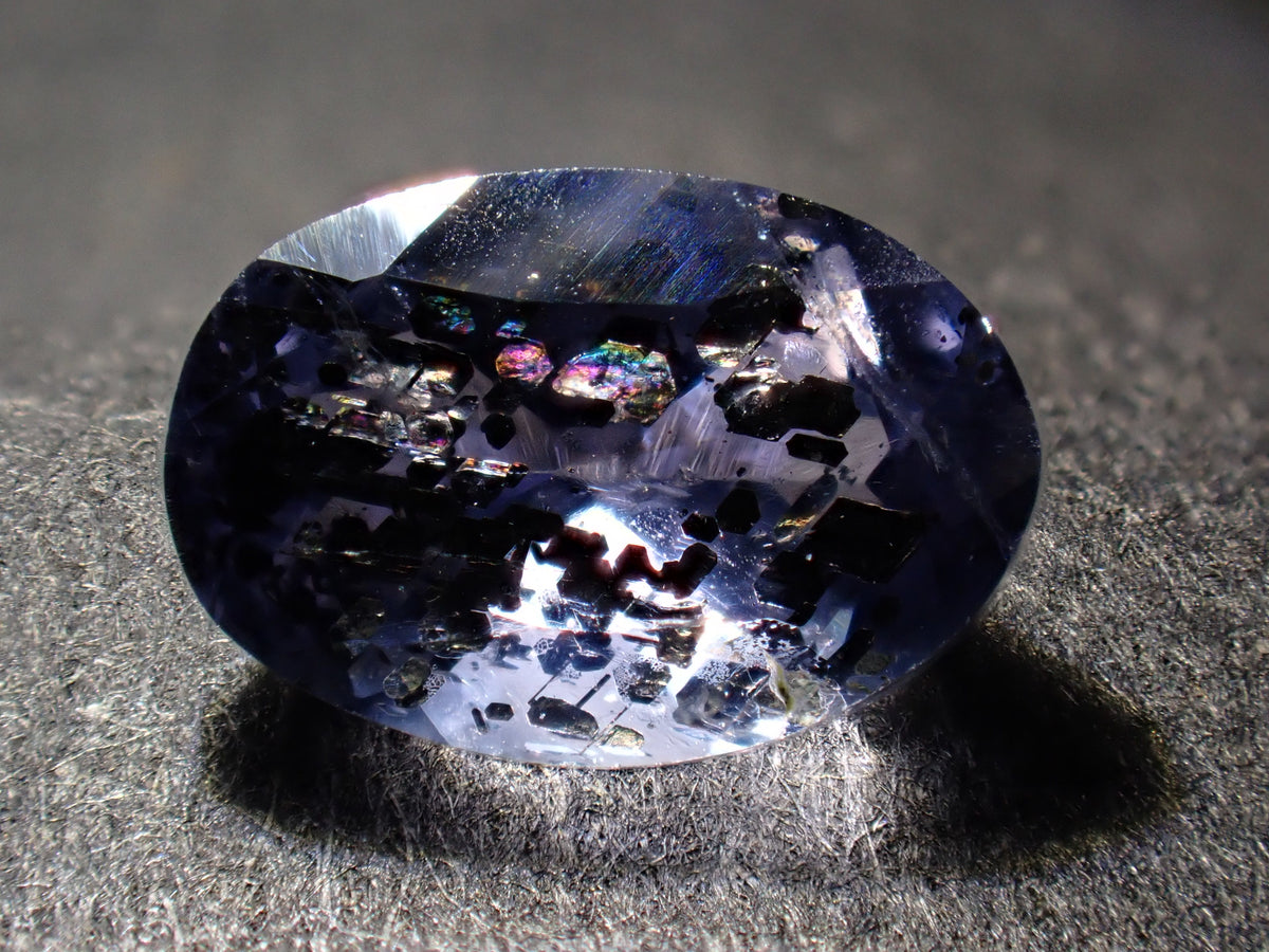[Available 11/1 at 10 PM] 《8 stones limited》 Indian Iolite Sunstone loose stone (avg. 0.4ct, oval cut) 《Multiple purchase discount available》