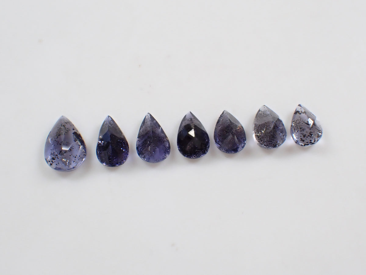 [Available 11/1 at 10 PM] 《Limited 9 pieces》 Indian Iolite Sunstone loose stone (avg. 0.70ct, pear-shaped cut) 《Multi-buy discount available》