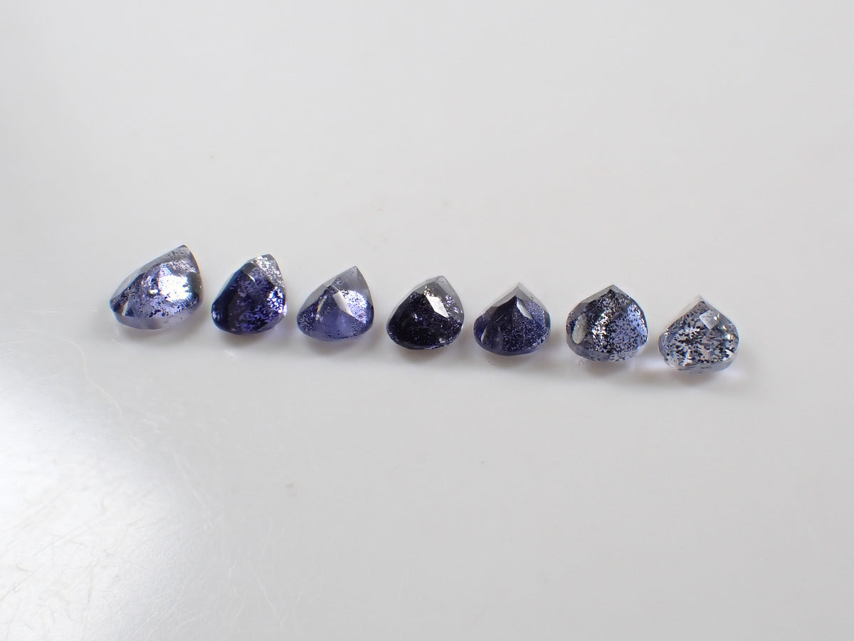 [Available 11/1 at 10 PM] 《Limited 9 pieces》 Indian Iolite Sunstone loose stone (avg. 0.70ct, pear-shaped cut) 《Multi-buy discount available》