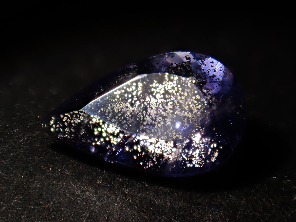 [Available 11/1 at 10 PM] 《Limited 9 pieces》 Indian Iolite Sunstone loose stone (avg. 0.70ct, pear-shaped cut) 《Multi-buy discount available》